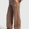 Wide-Leg Sweatpants In Stone Brown