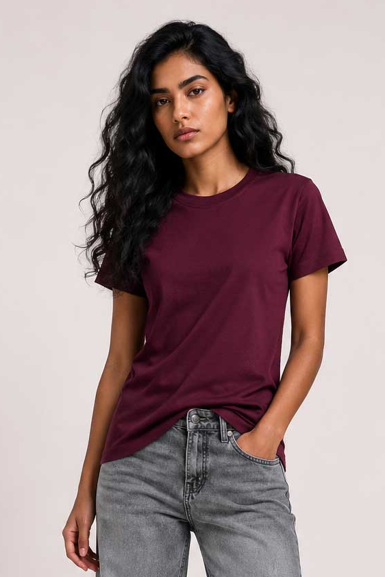 Slim Fit T-Shirt – Burgundy