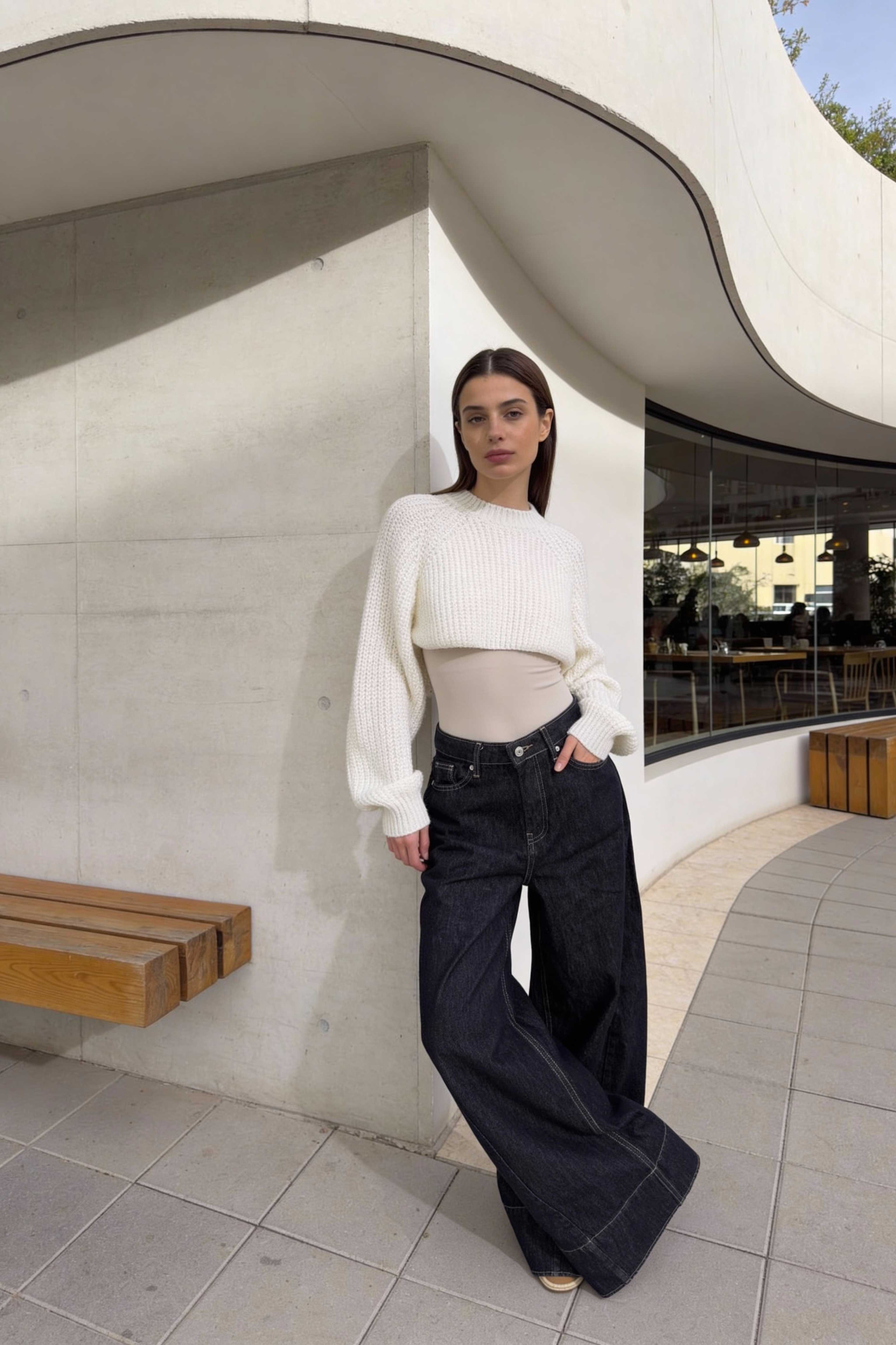 Extreme Wide Leg – High-Waist Raw Denim Jeans Wide Leg CIZARO - Cizaro Jeans