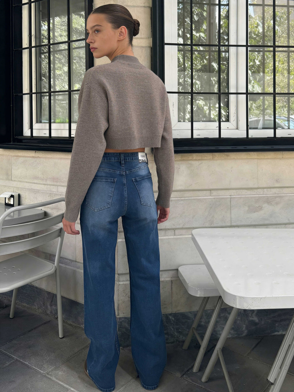 Wide-Leg – High-Waist Faded Blue Jeans Wide Leg CIZARO - Cizaro Jeans