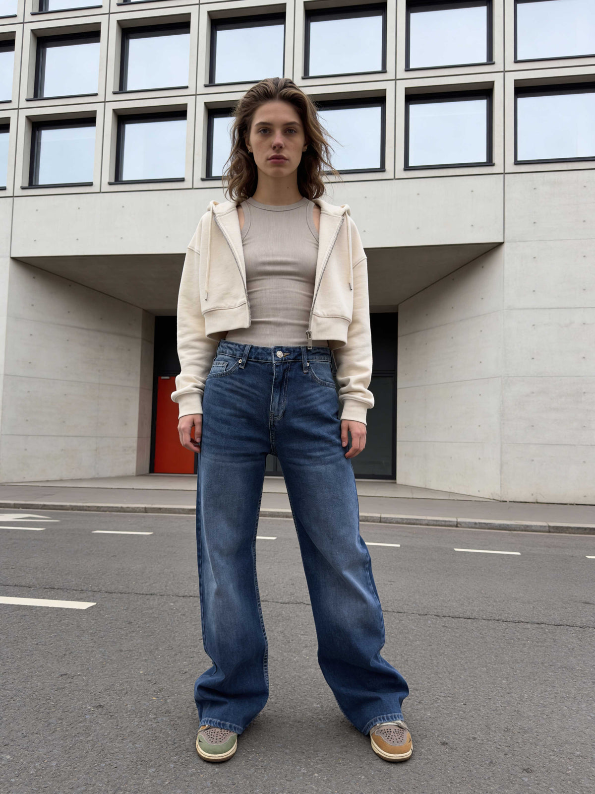 Wide-Leg – High-Waist Ocean Blue Jeans Wide-Leg CIZARO - Cizaro Jeans