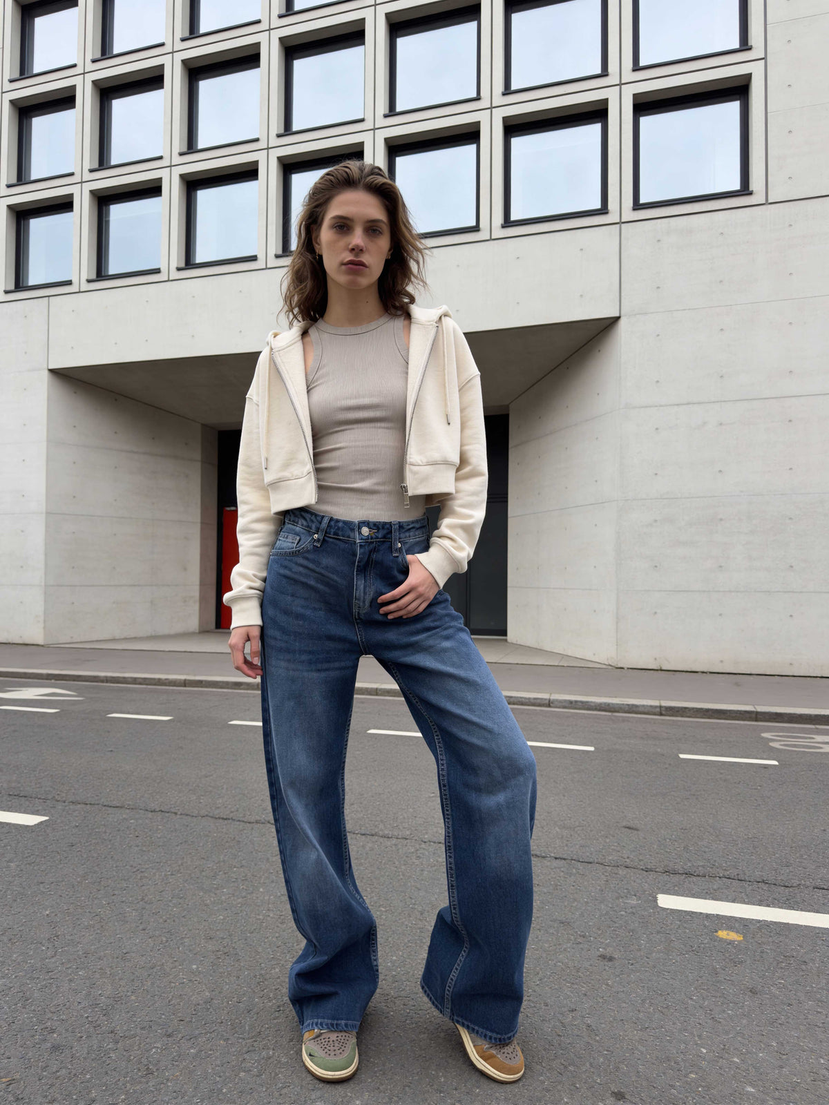 Wide-Leg – High-Waist Ocean Blue Jeans Wide-Leg CIZARO - Cizaro Jeans