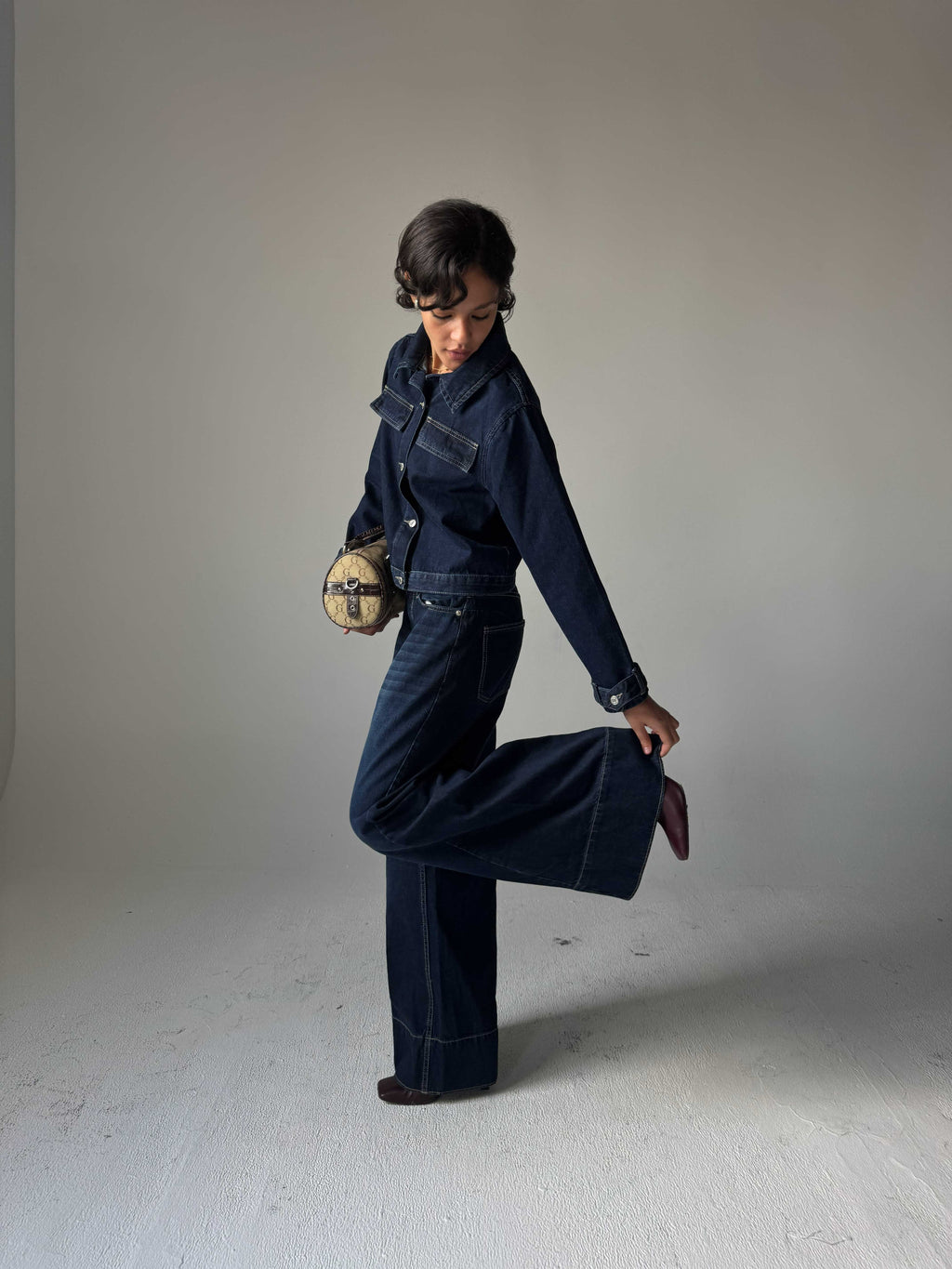 Extreme Wide-Leg – High-Waist Midnight Navy Jeans Extreme Wide Leg CIZARO - Cizaro Jeans