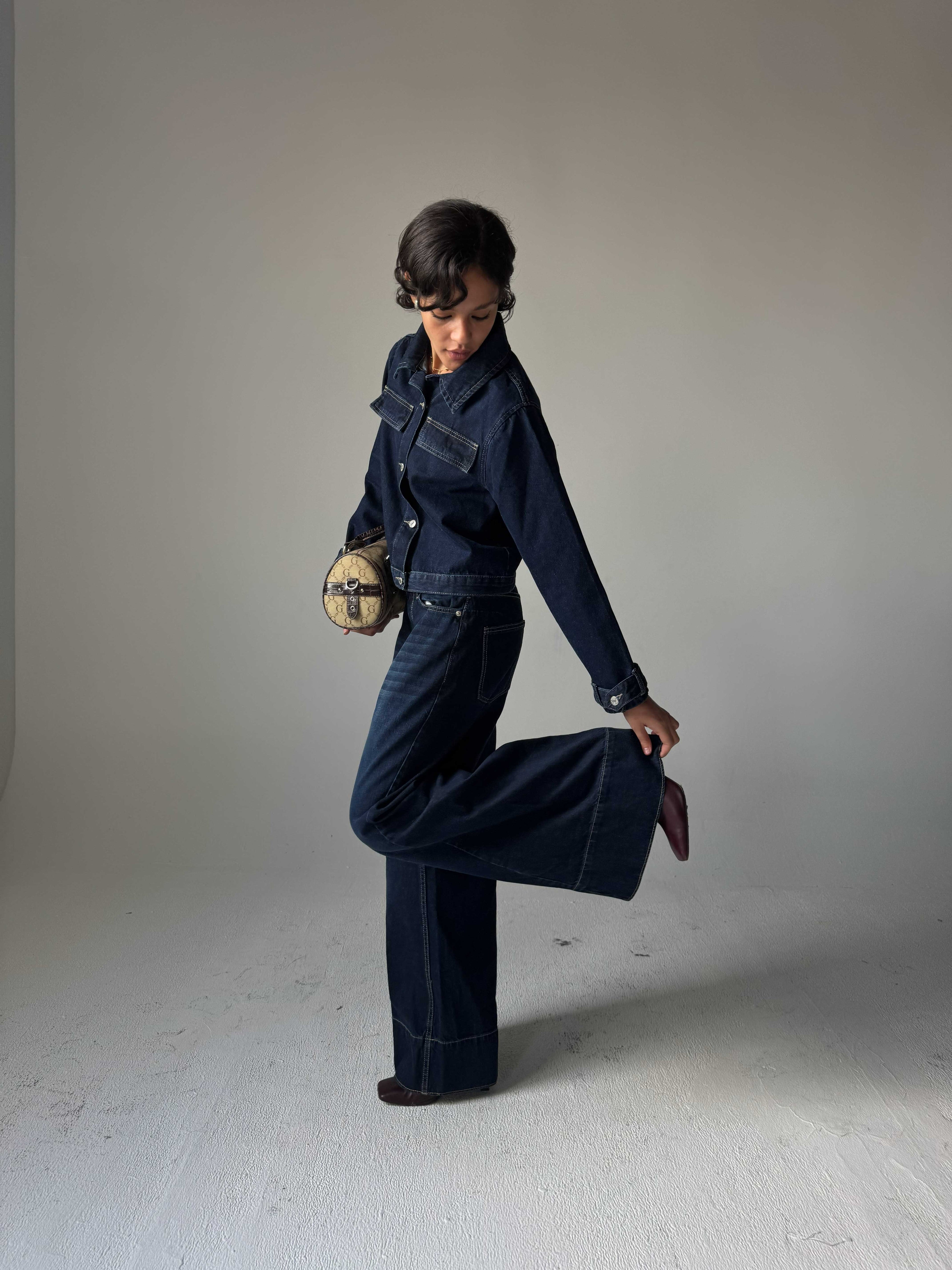 Extreme Wide-Leg – High-Waist Midnight Navy Jeans