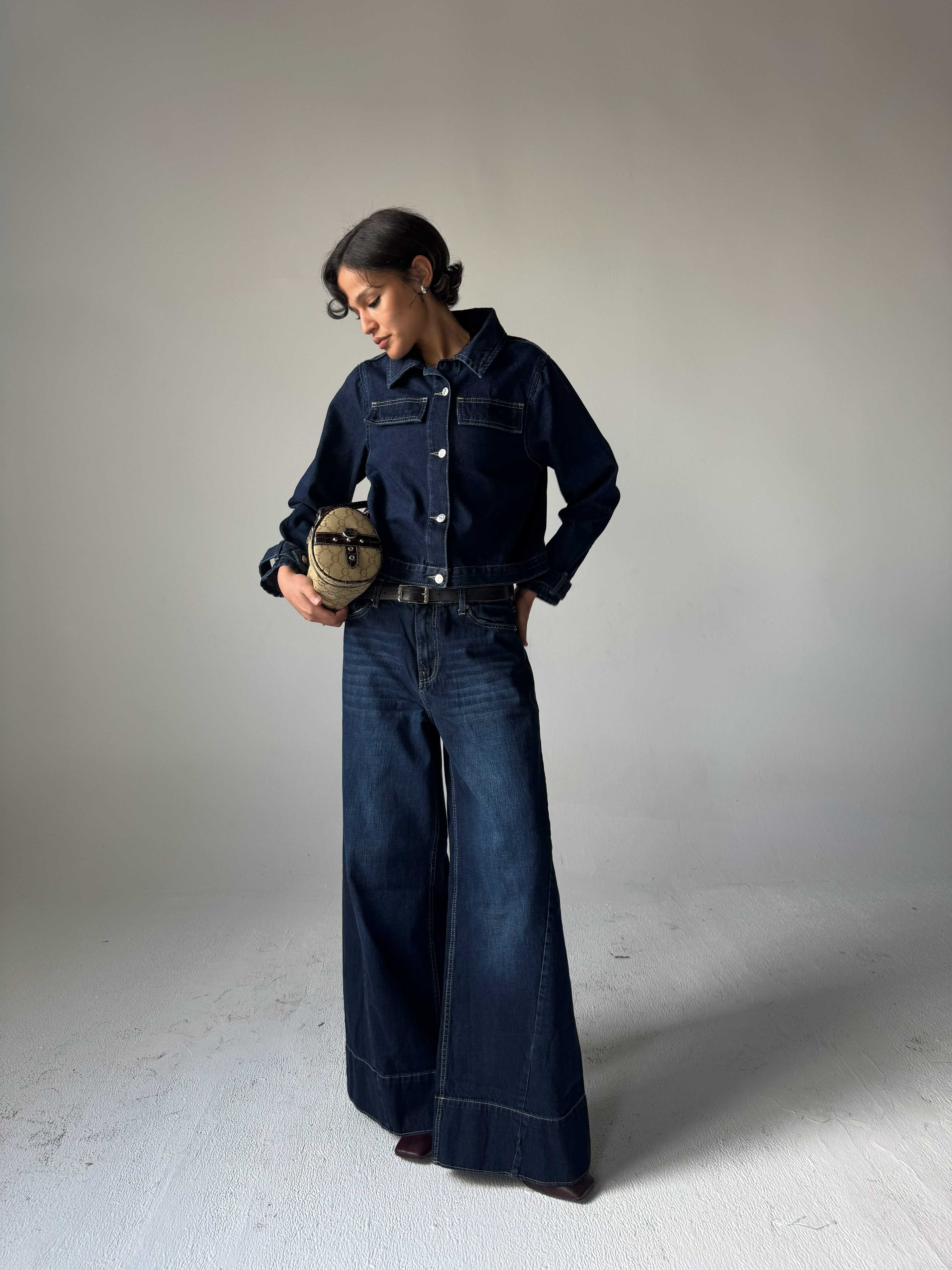 Extreme Wide-Leg – High-Waist Midnight Navy Jeans