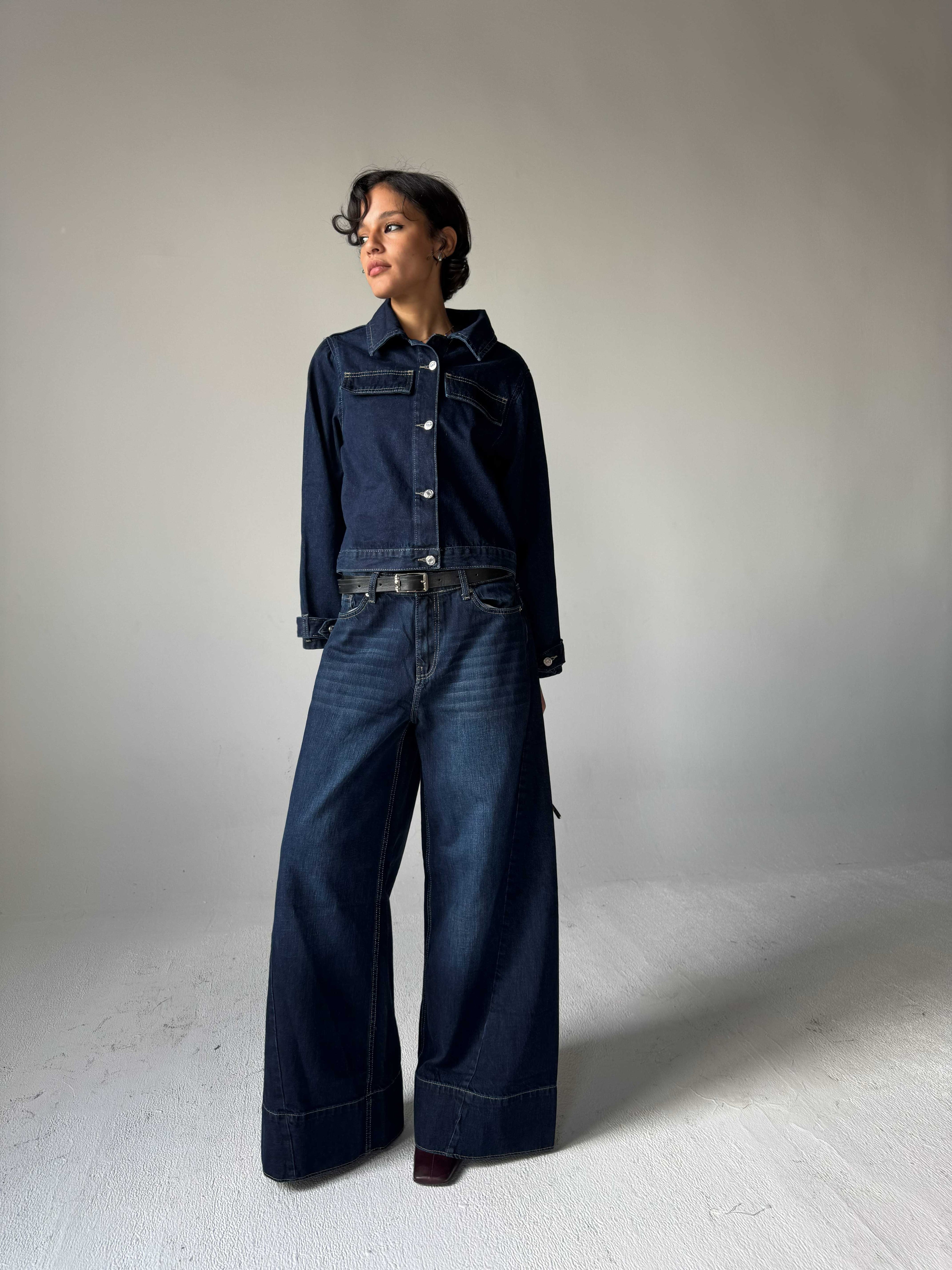Extreme Wide-Leg – High-Waist Midnight Navy Jeans