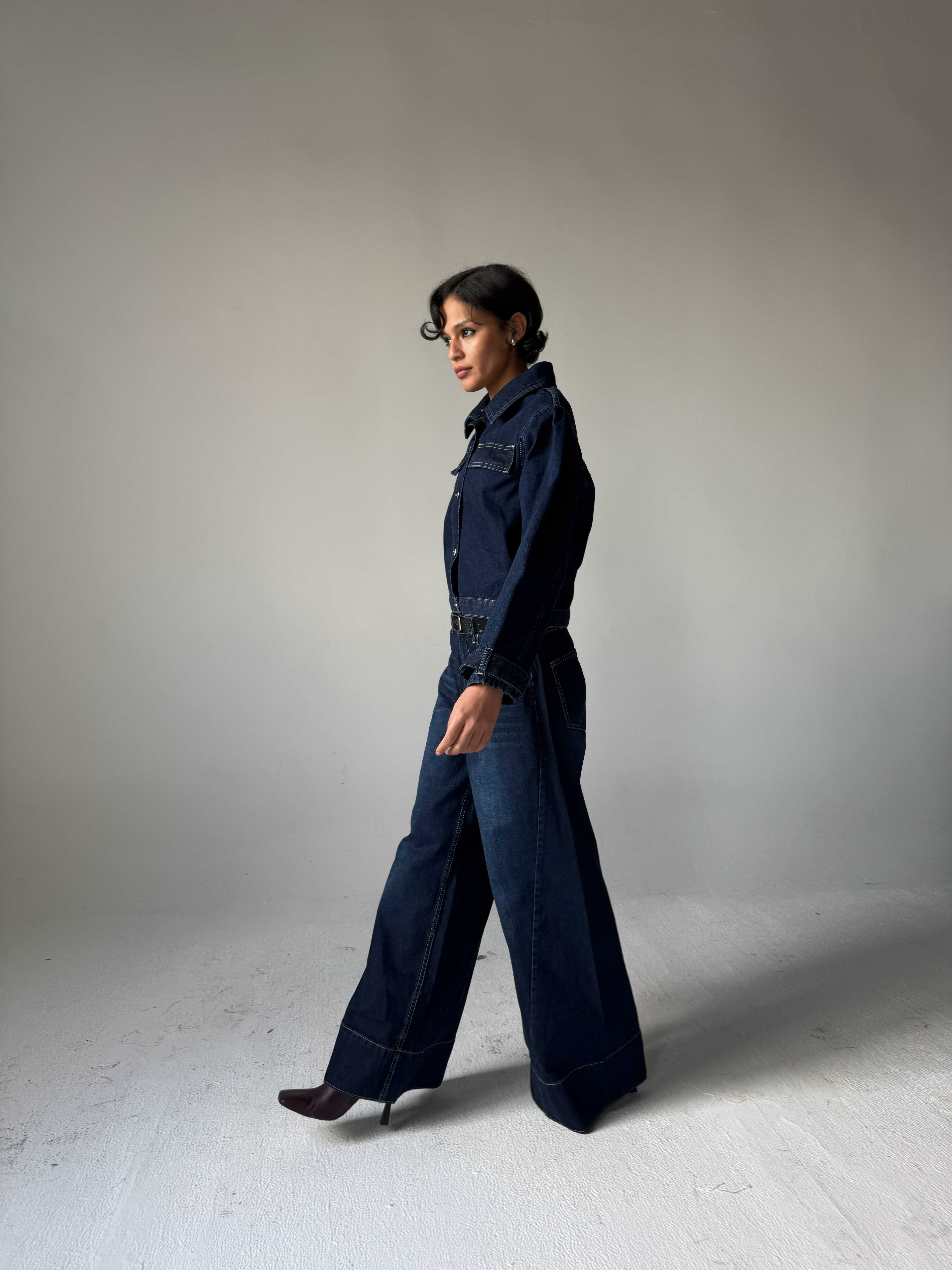 Extreme Wide-Leg – High-Waist Midnight Navy Jeans