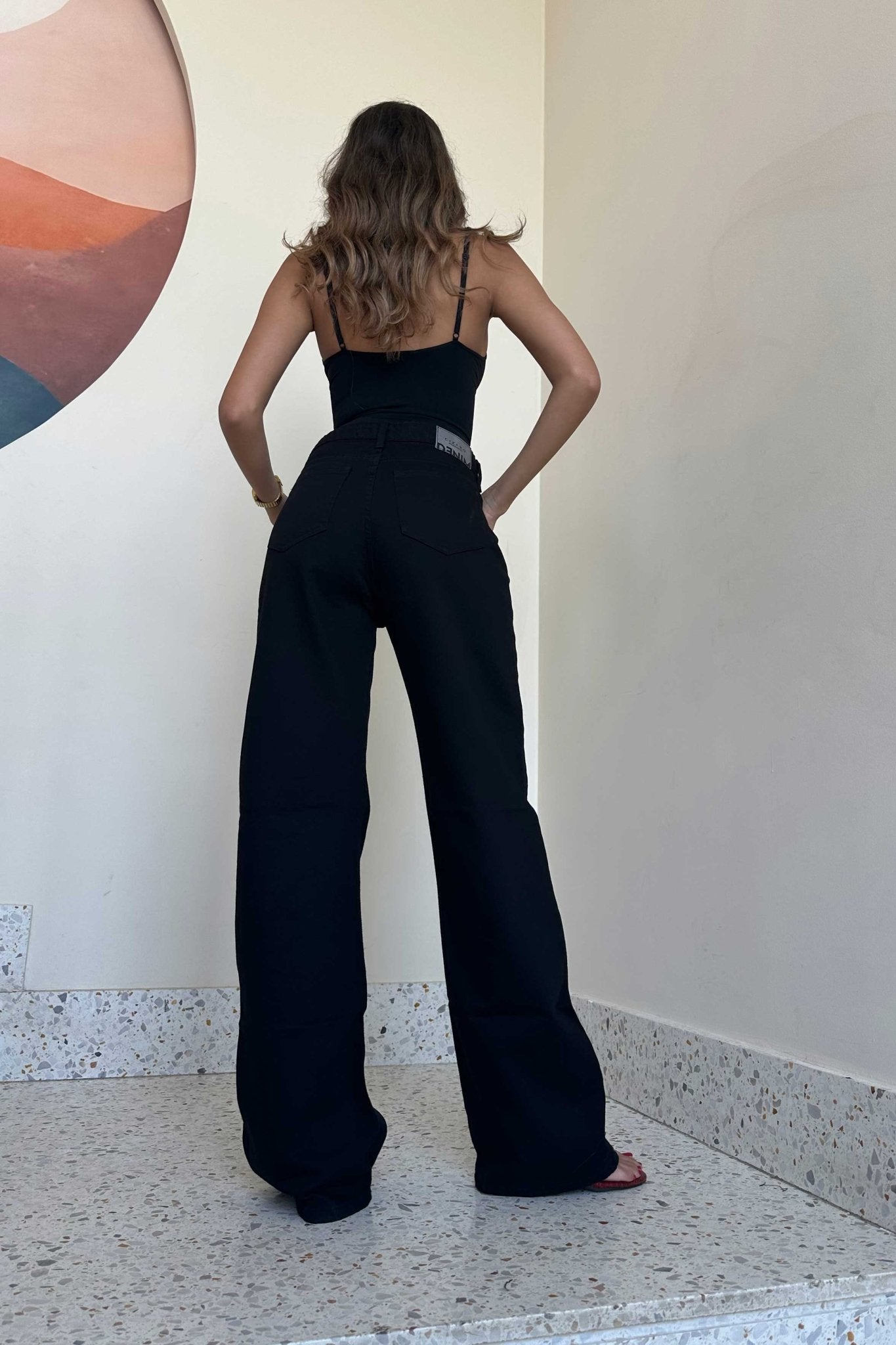 Wide Leg - High-Waist Black. Mom-Fit Cizaro - Cizaro Jeans