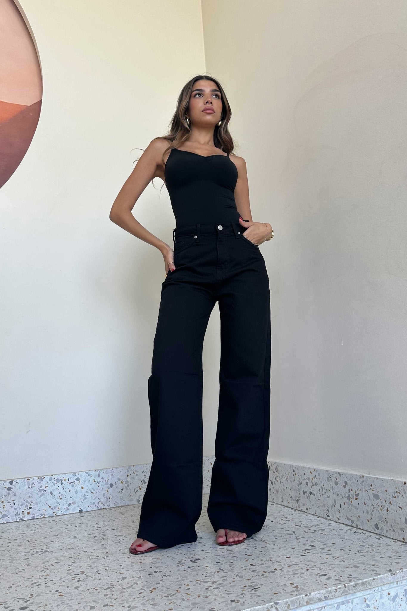 Wide Leg - High-Waist Black. Wide-Leg Cizaro - Cizaro Jeans