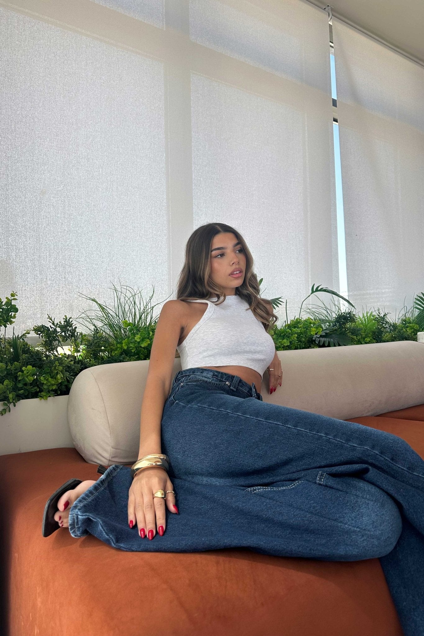 Wide Leg - Classic Navy Blue Jeans. Wide-Leg CIZARO - Cizaro Jeans