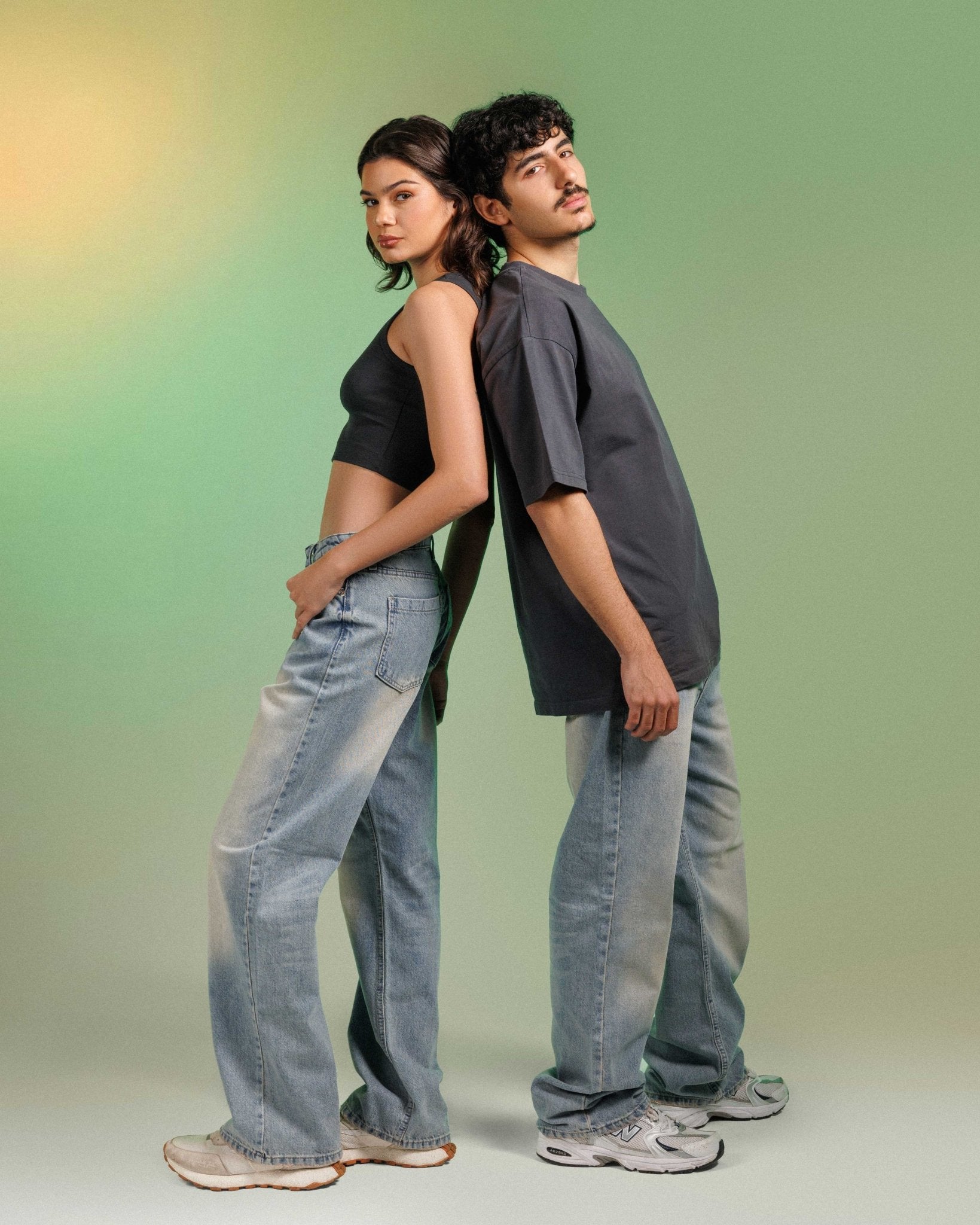 Unisex | Wide Leg - Light Blue Dirty Jeans Wide Leg - Uni sex CIZARO - Cizaro Jeans