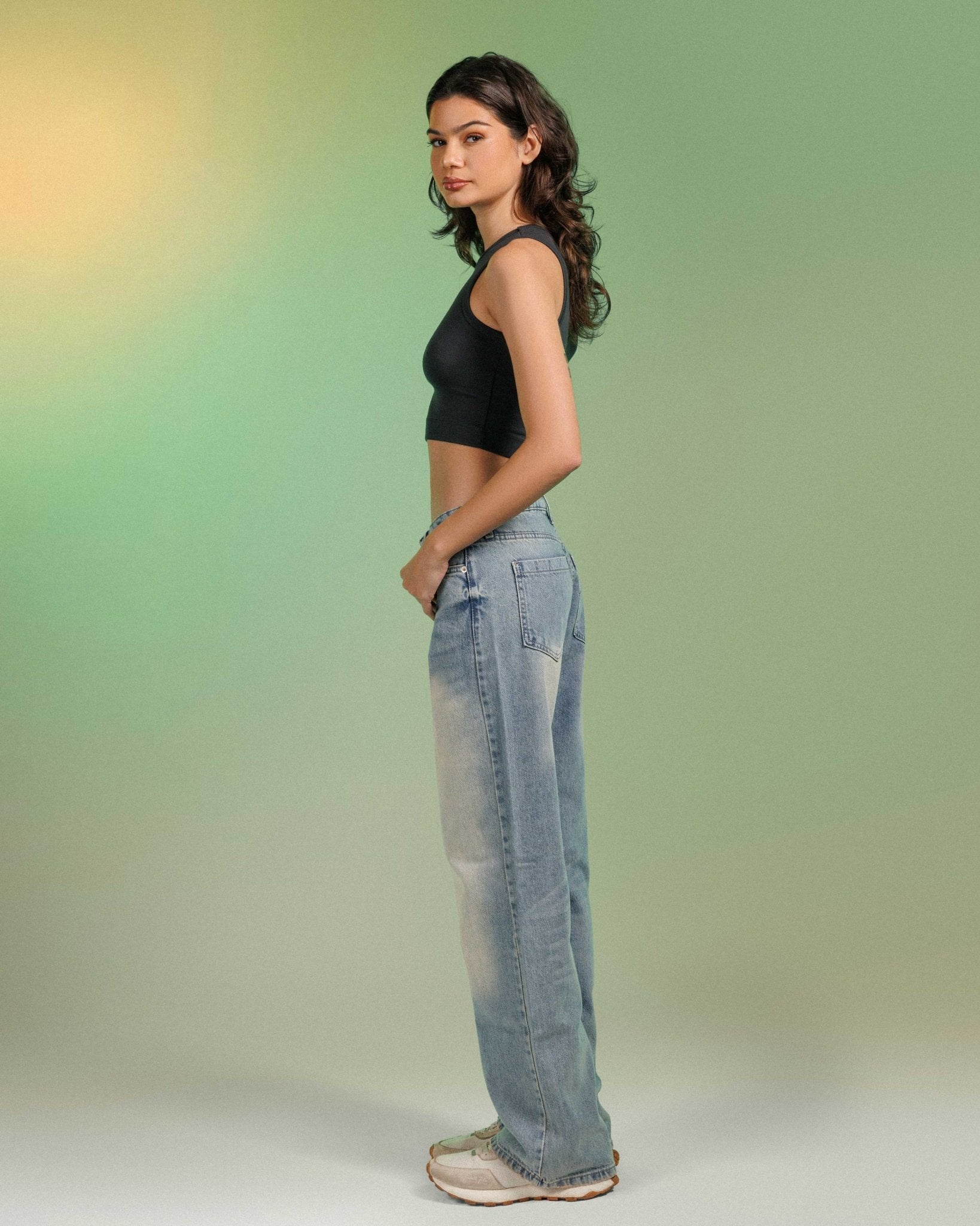 Unisex | Wide Leg - Light Blue Dirty Jeans Wide Leg - Uni sex CIZARO - Cizaro Jeans