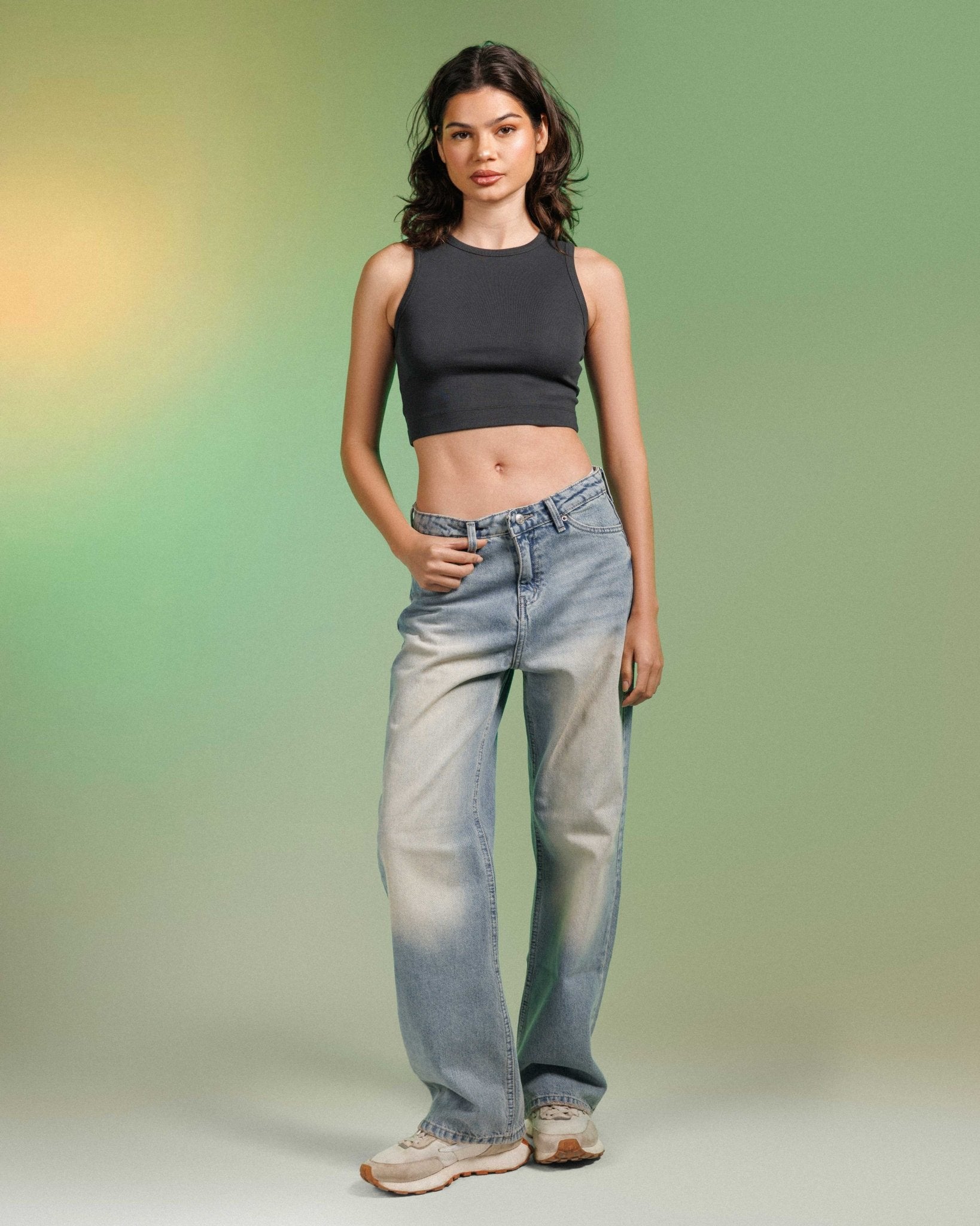 Unisex | Wide Leg - Light Blue Dirty Jeans Wide Leg - Uni sex CIZARO - Cizaro Jeans