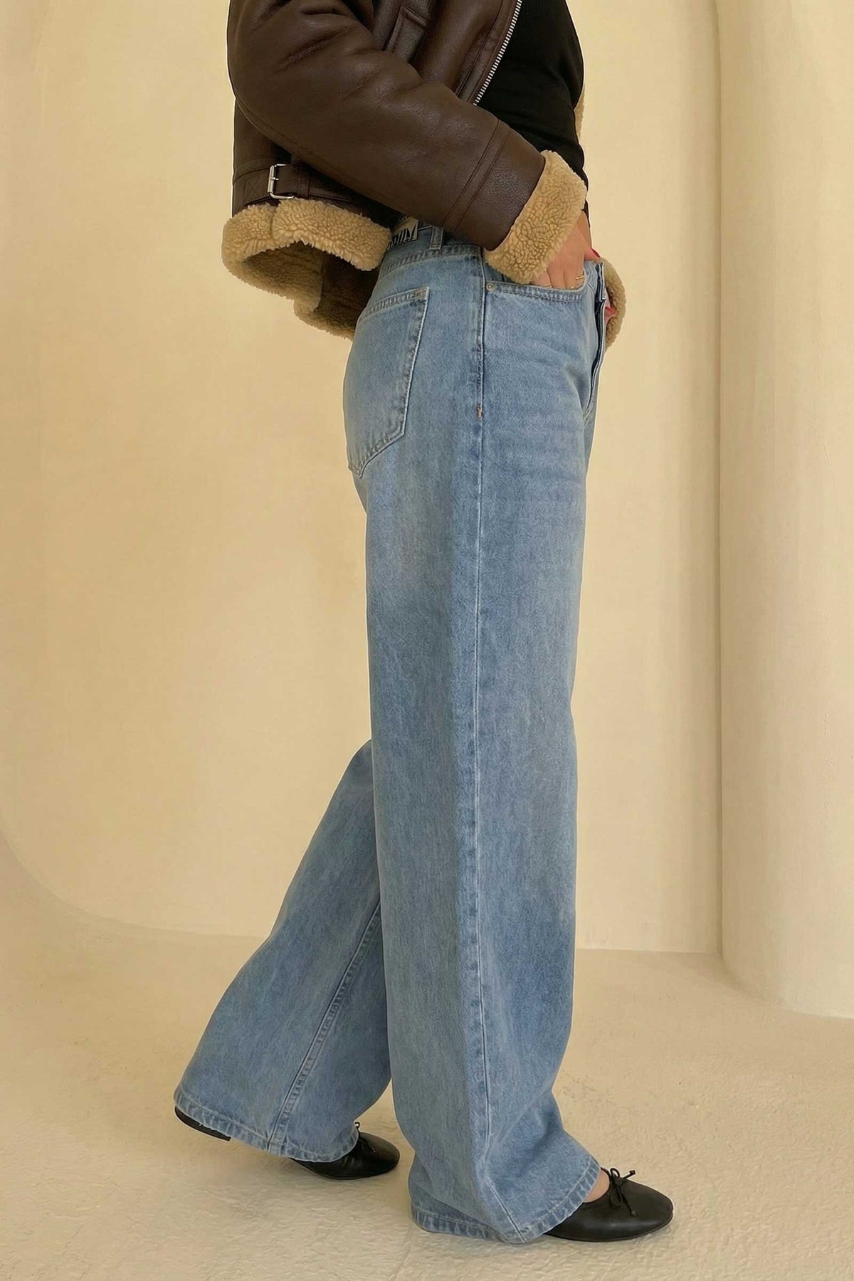 Super Baggy – Low-Waist Powder Blue Jeans Super Baggy CIZARO - Cizaro Jeans