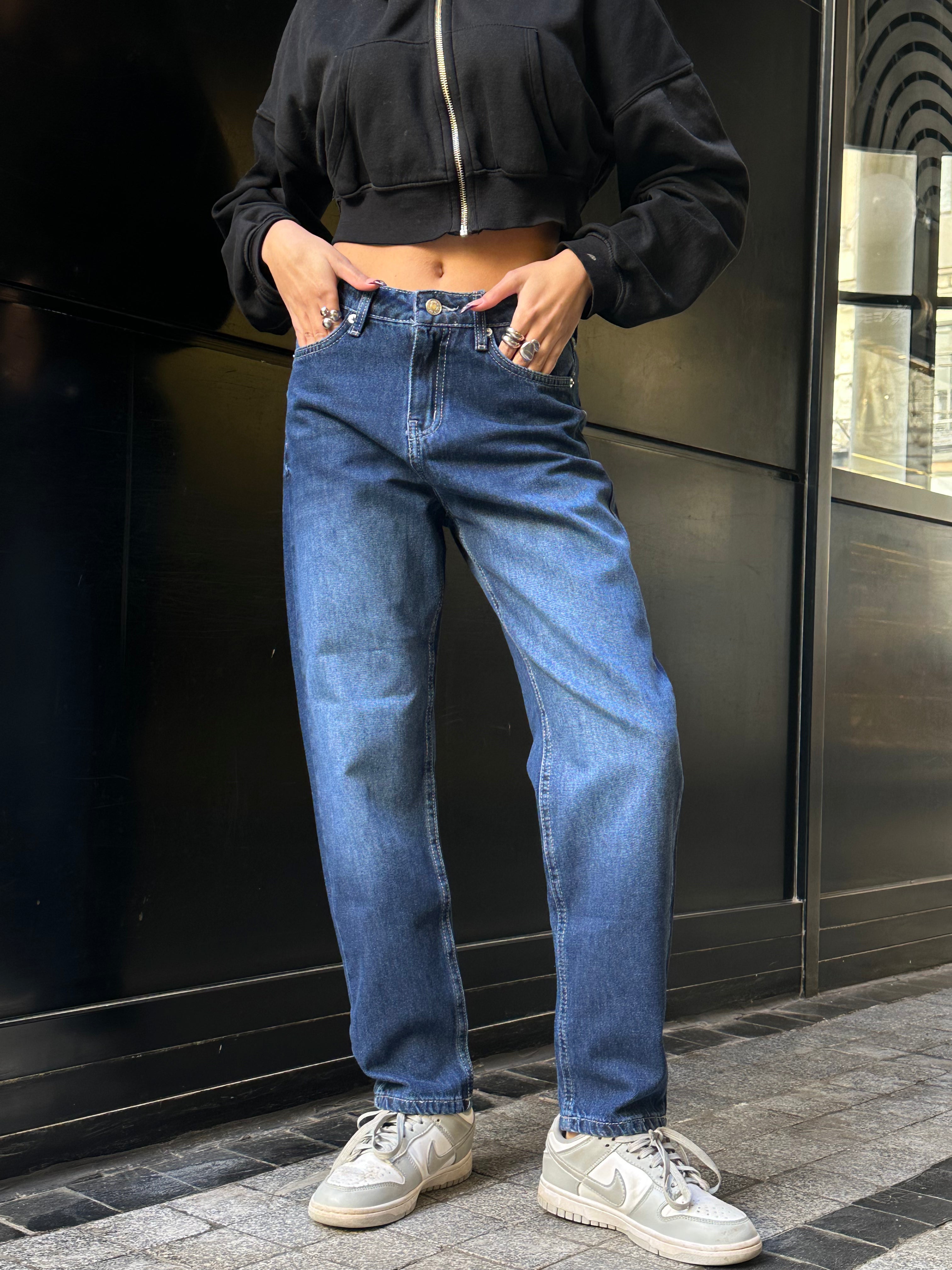 Mom-Fit - Navy Blue Jeans. Mom-Fit CIZARO - Cizaro Jeans