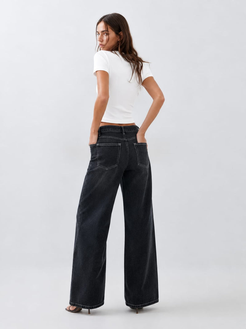 Basic Short Sleeve Off White Top Basic Top CIZARO - Cizaro Jeans