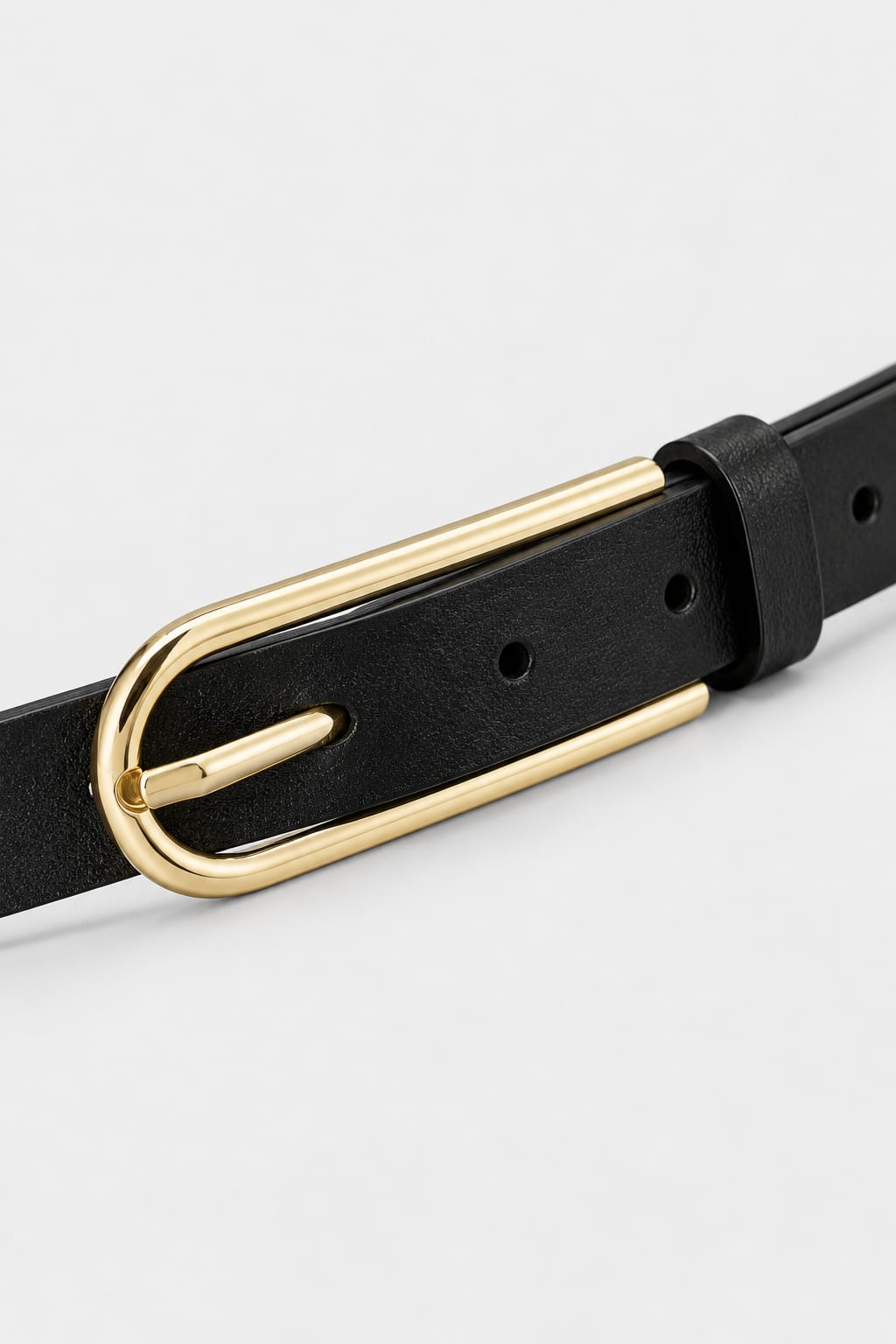 Belt | Black Slim Gold-Buckle