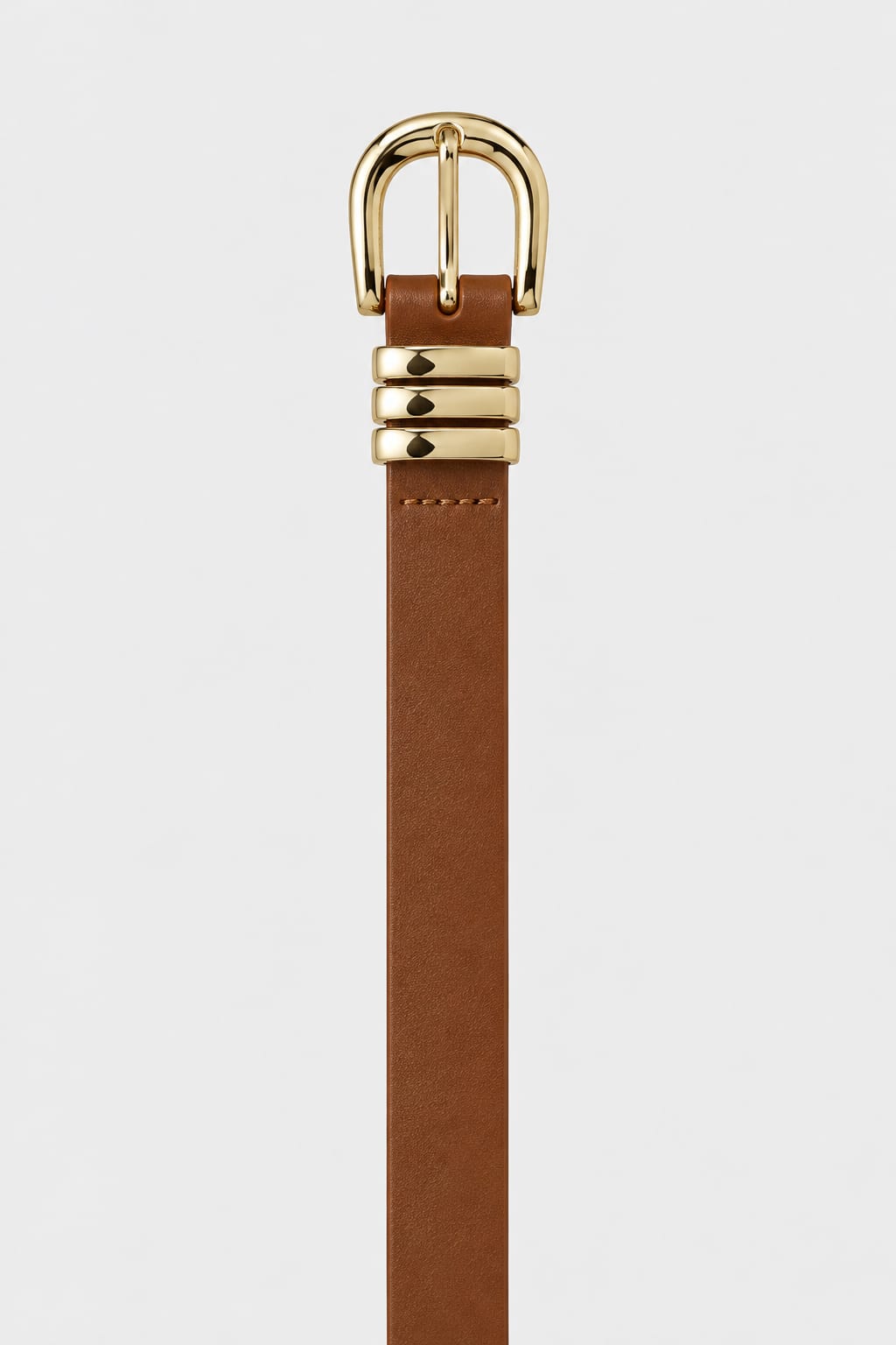 Belt | Tan Triple-Loop Gold-Buckle
