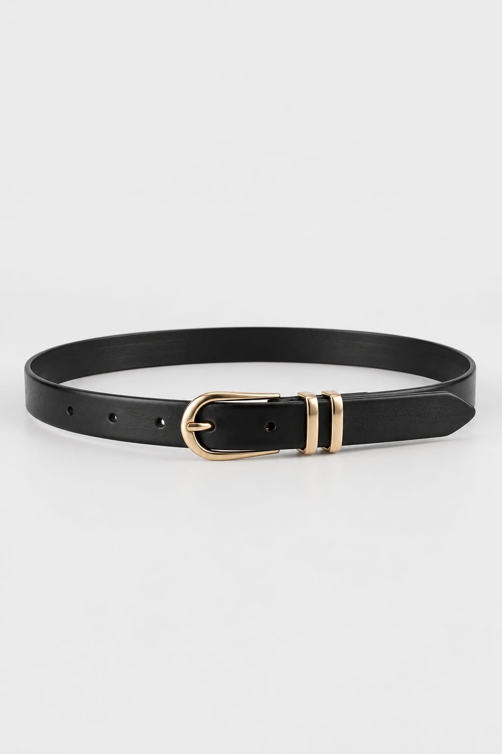 Belt | Black Oval Gold-Buckle