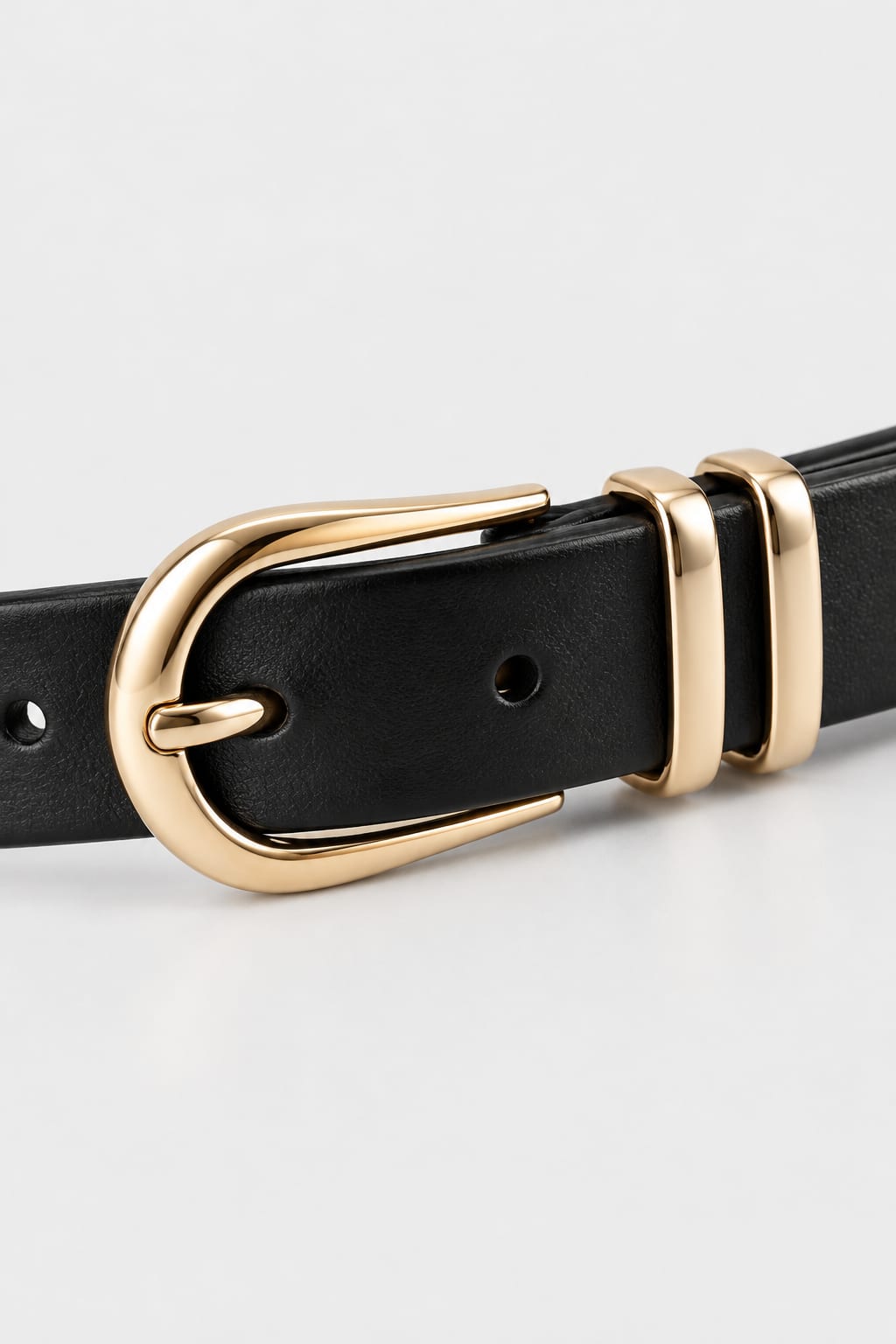 Belt | Black Oval Gold-Buckle