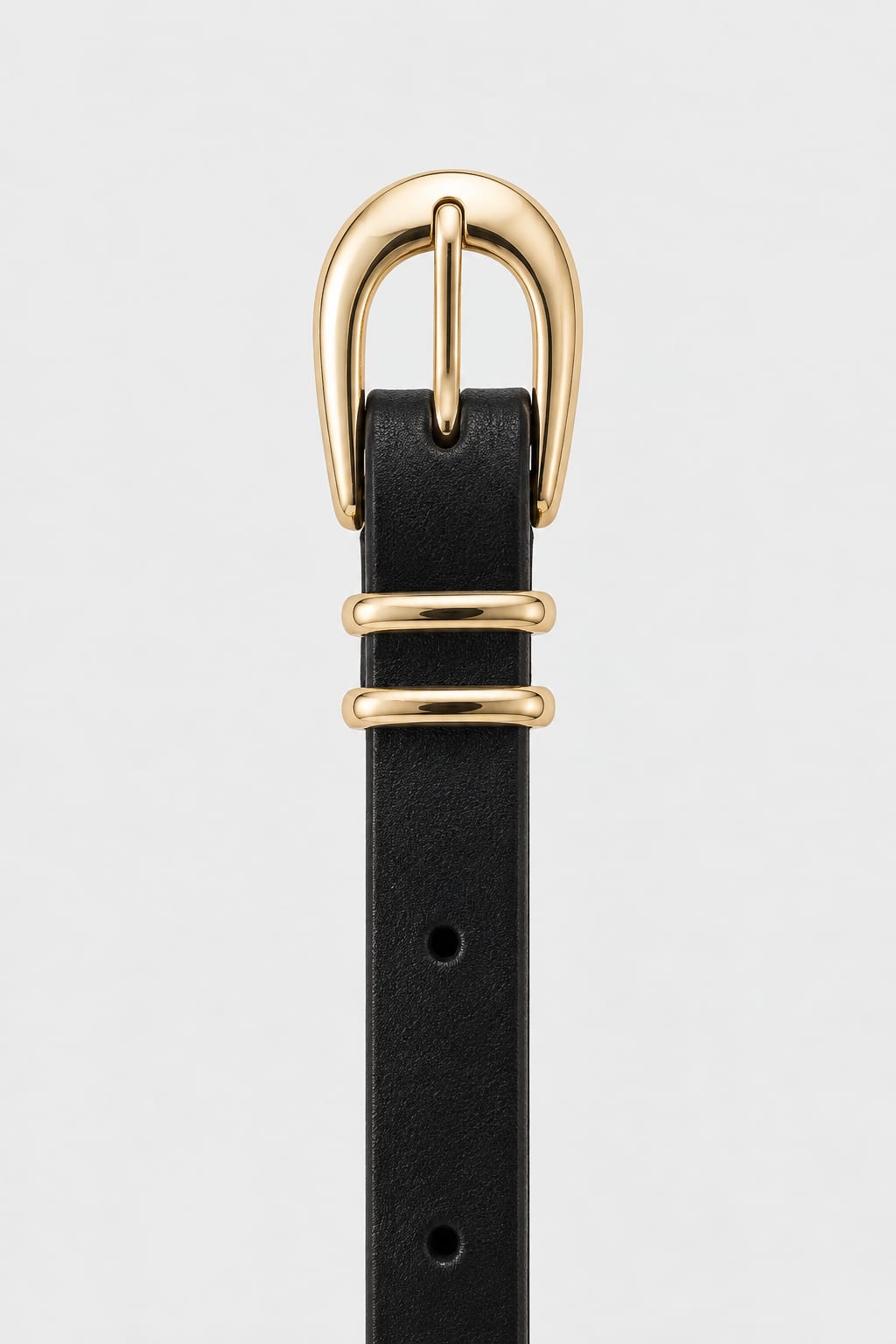 Belt | Black Oval Gold-Buckle