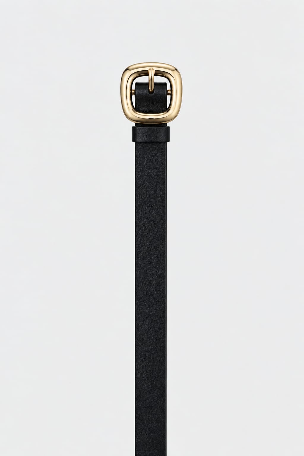 Belt | Black Square Gold-Buckle Gold Belt CIZARO - Cizaro Jeans