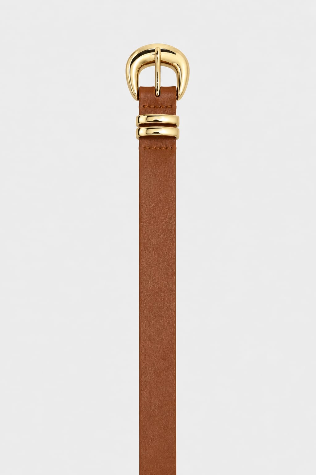 Belt | Tan Round Gold-Buckle