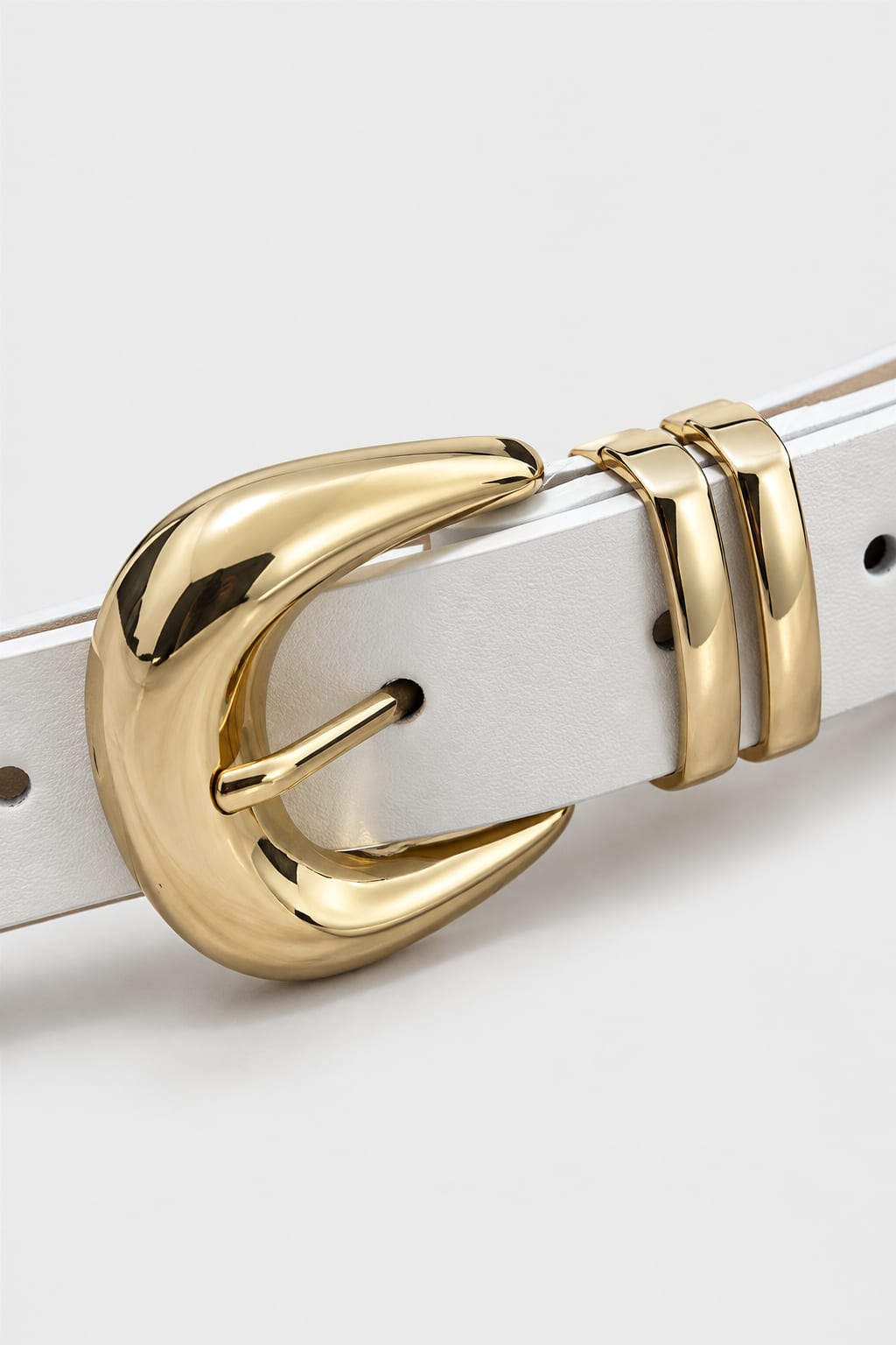 Belt | White Round Gold-Buckle