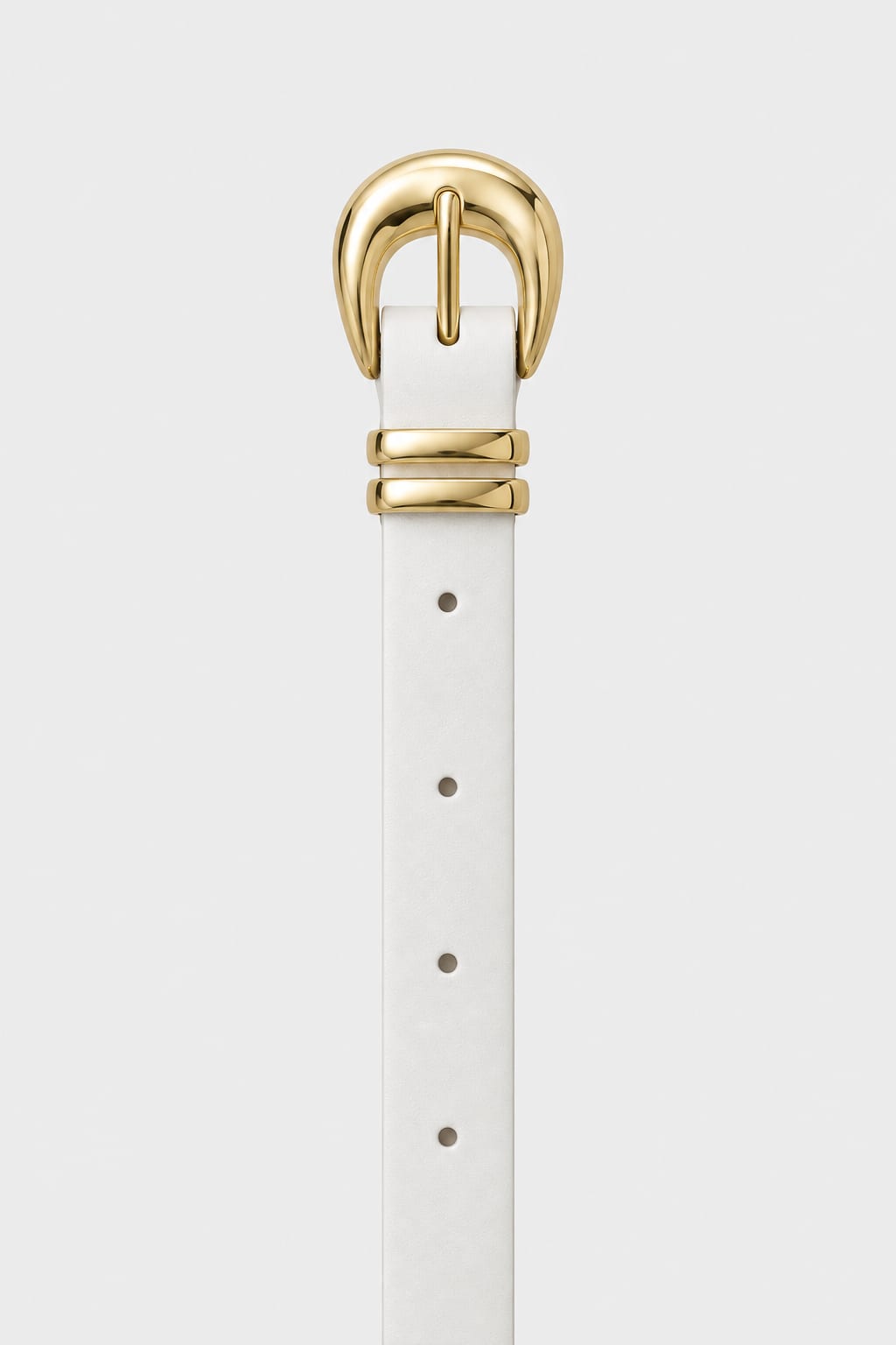 Belt | White Round Gold-Buckle