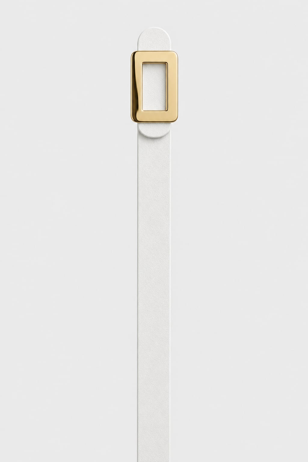 White Gold-Buckle Belt