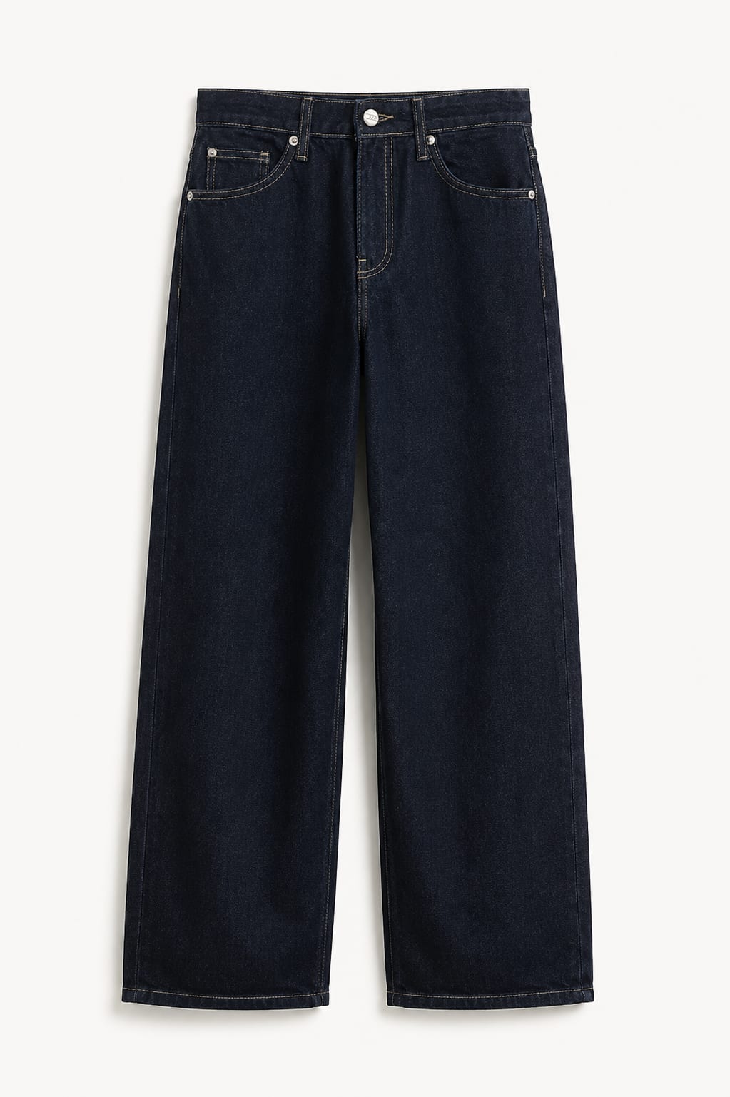 Baggy High-Waist Dark Indigo Jeans