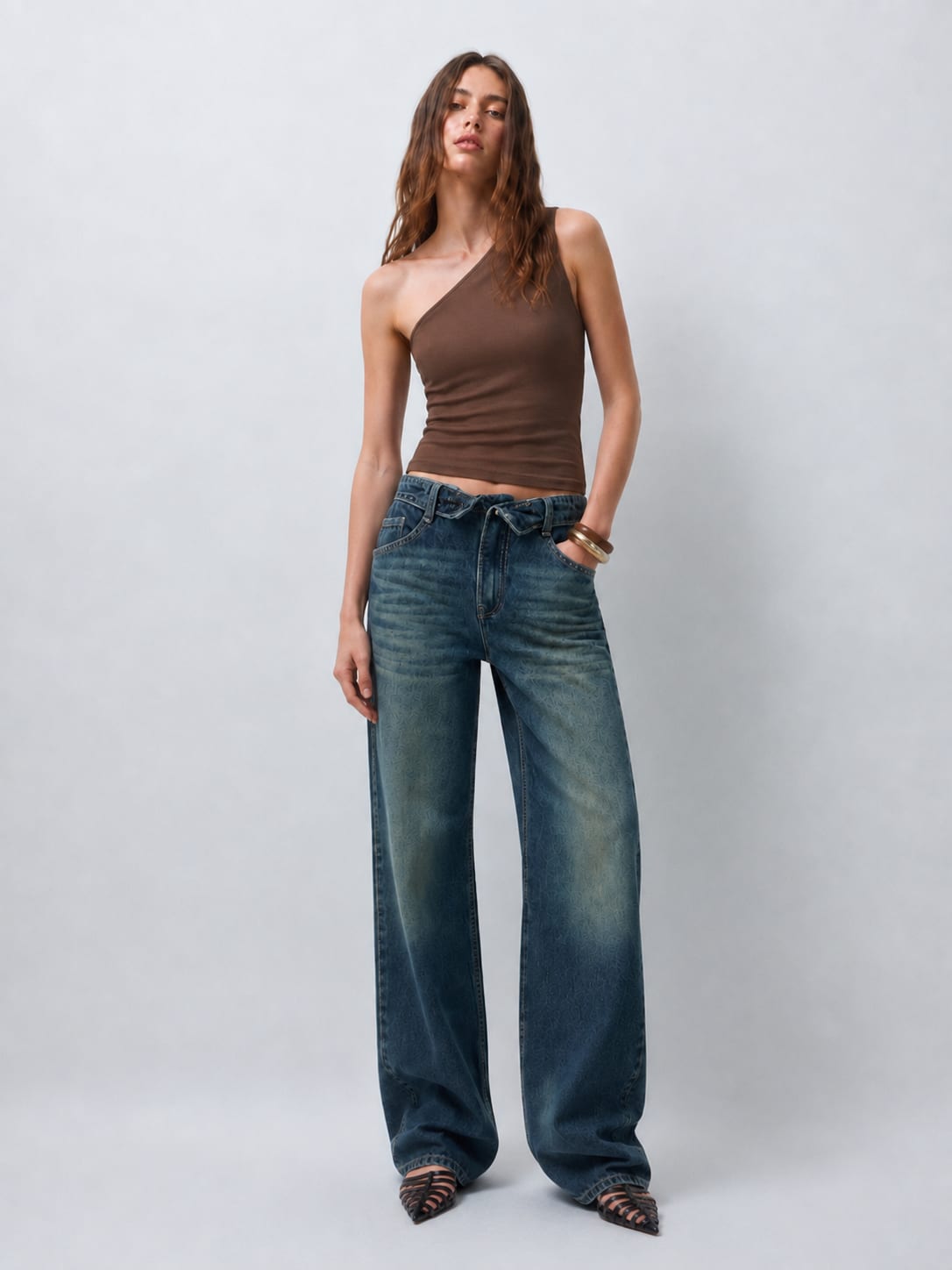 Baggy High Waist Deep Vintage Blue Jeans