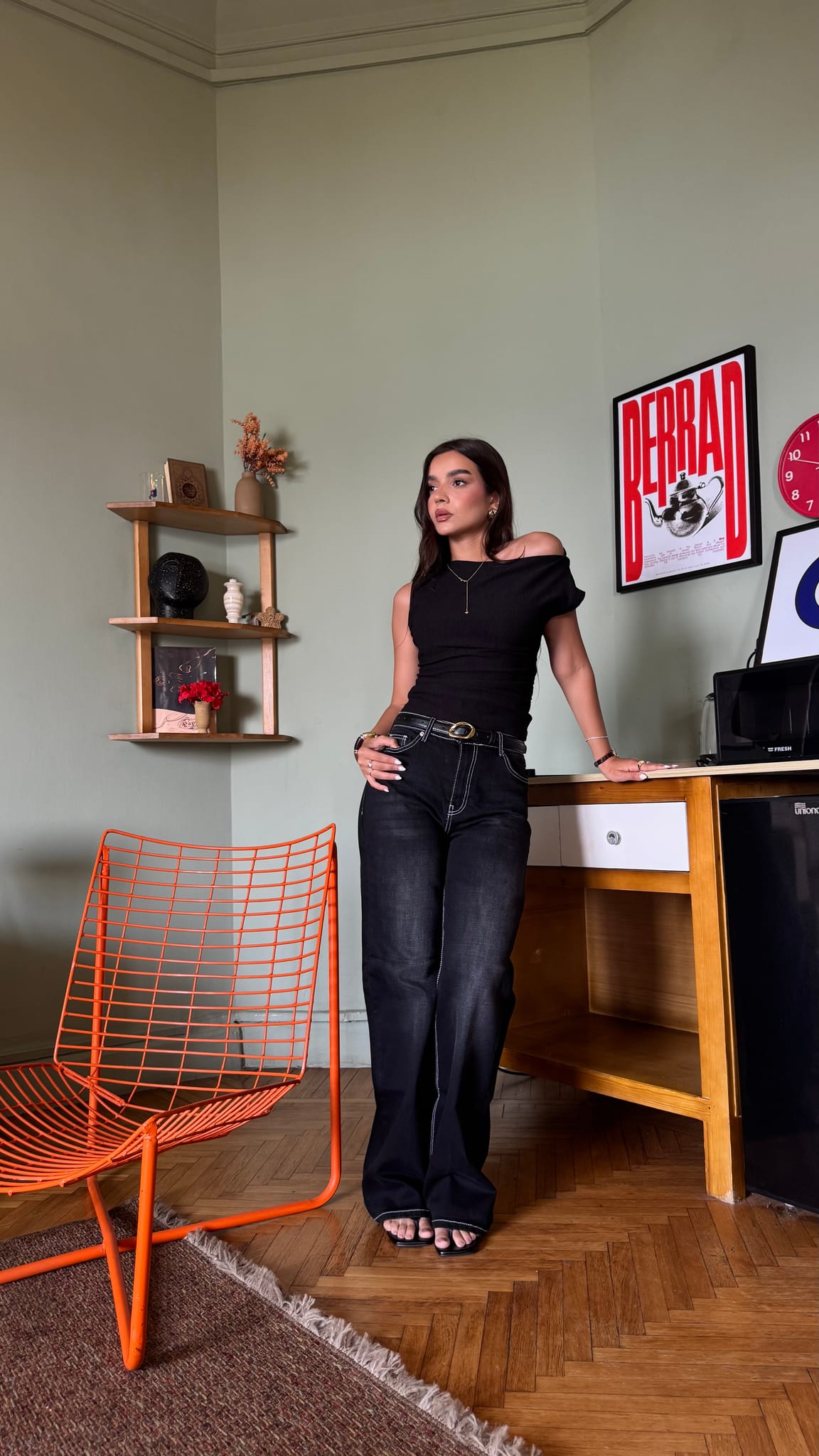 Baggy High-Waist Washed Black