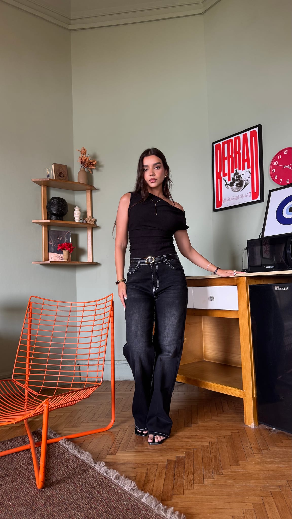 Baggy High-Waist Washed Black