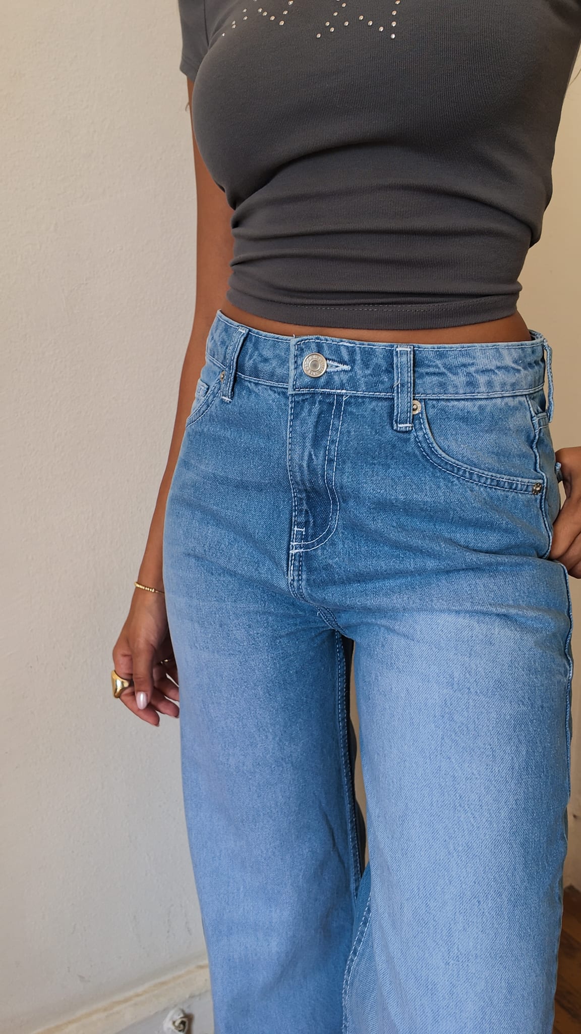 Baggy High-Waist Light Vintage Blue Jeans