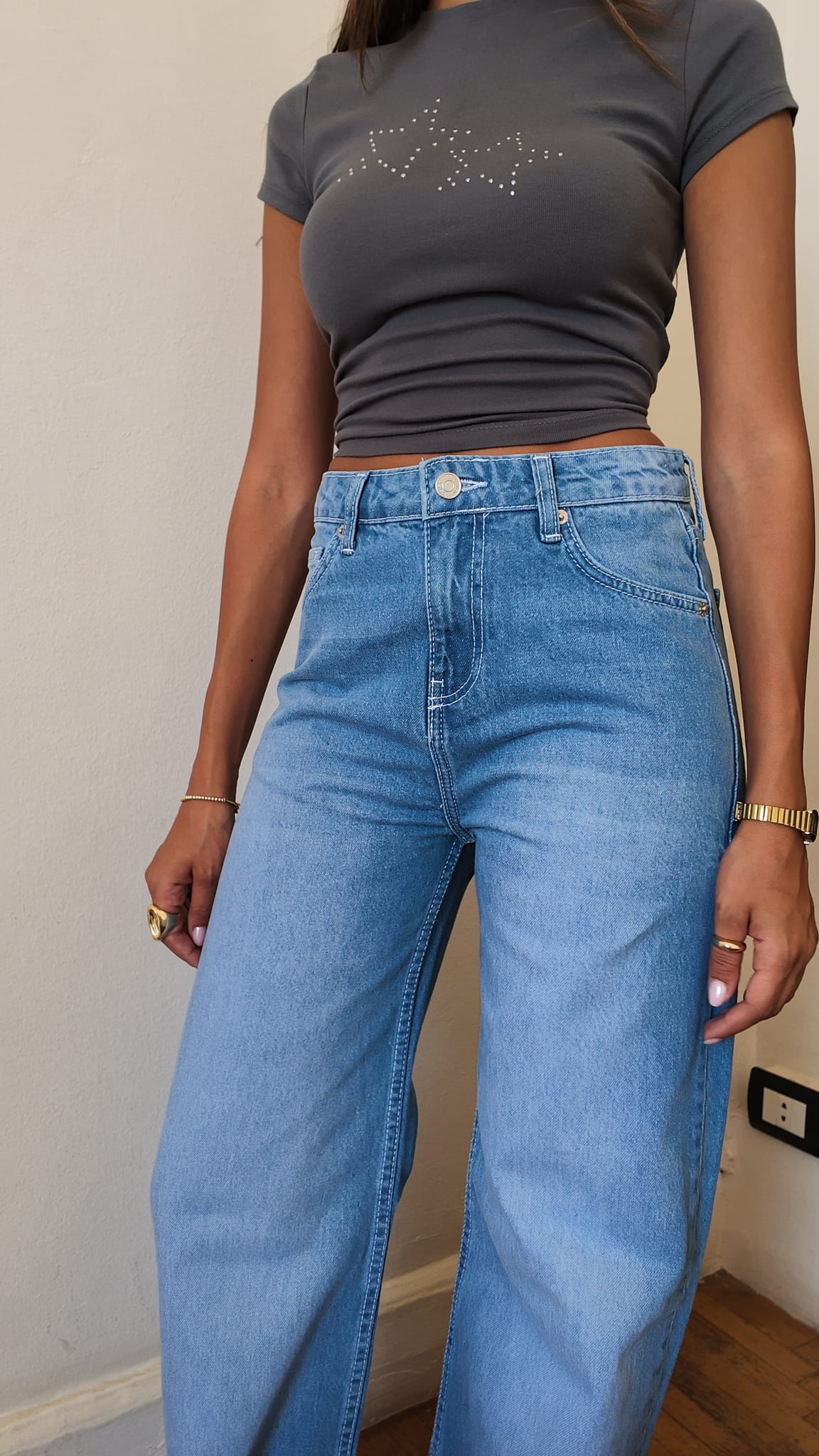 Baggy High-Waist Light Vintage Blue Jeans