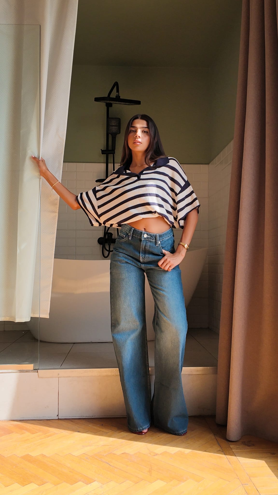 Baggy High-Waist Ocean Vintage Blue Jeans