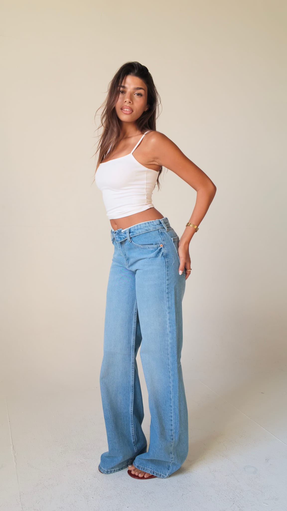 Baggy High-Waist Deep Vintage Blue jeans Baggy CIZARO - Cizaro Jeans