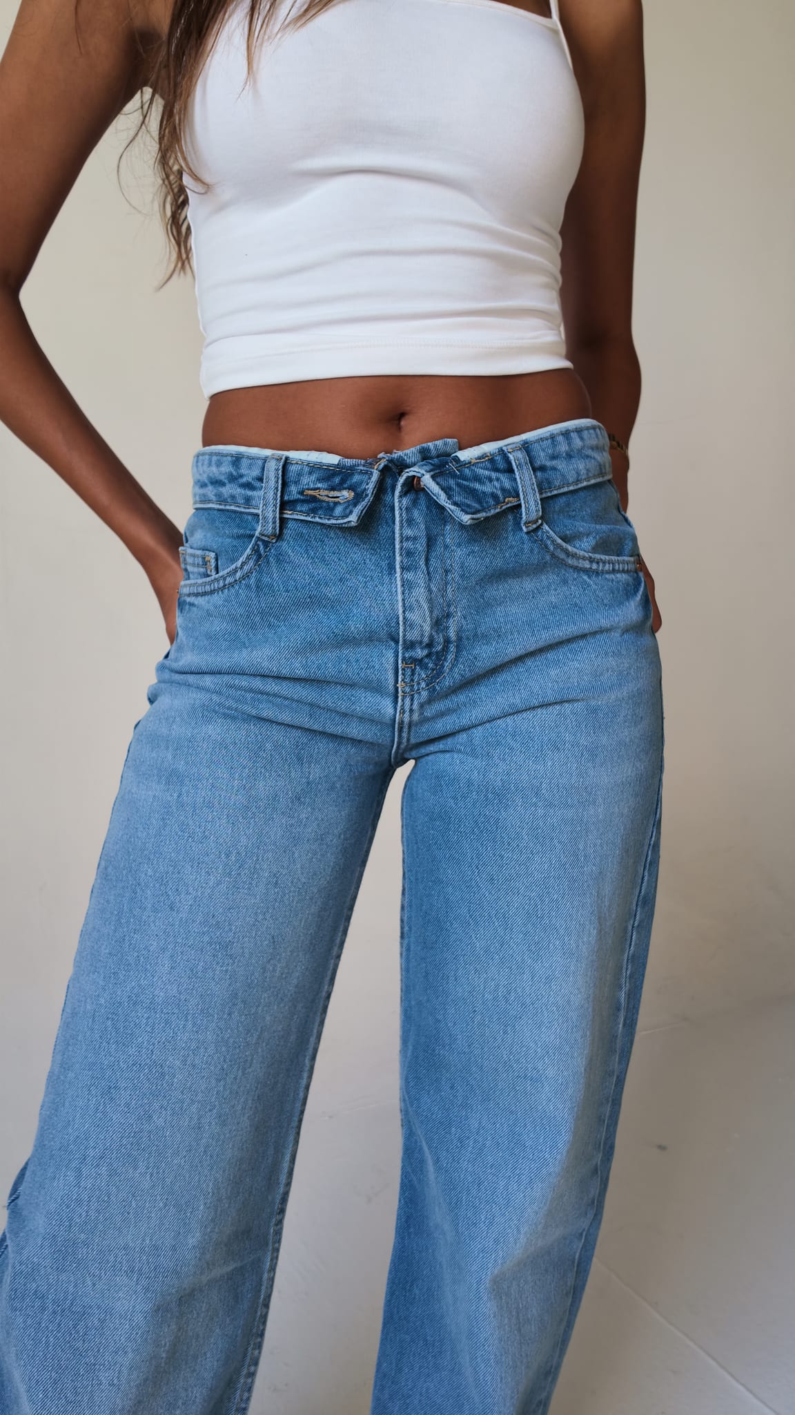 Baggy High-Waist Deep Vintage Blue jeans Baggy CIZARO - Cizaro Jeans