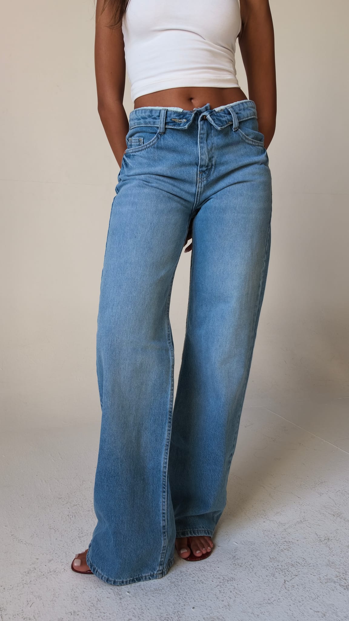 Baggy High-Waist Deep Vintage Blue jeans Baggy CIZARO - Cizaro Jeans