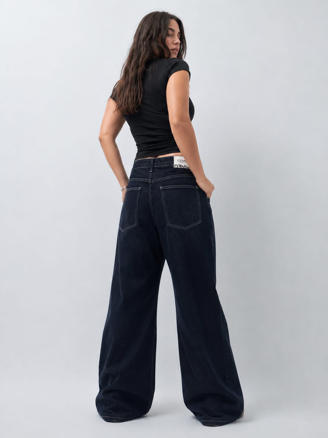 Baggy High-waist Raw denim jeans Baggy CIZARO - Cizaro Jeans