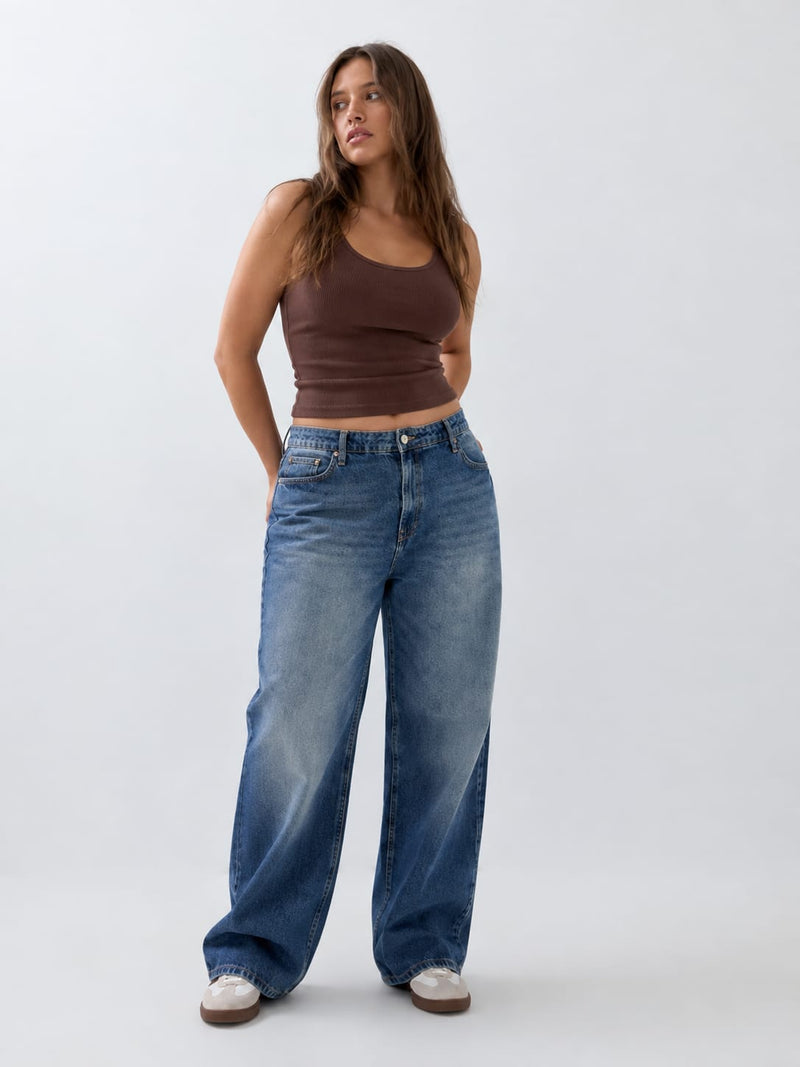 Baggy High-Waist Mid Vintage Blue Jeans