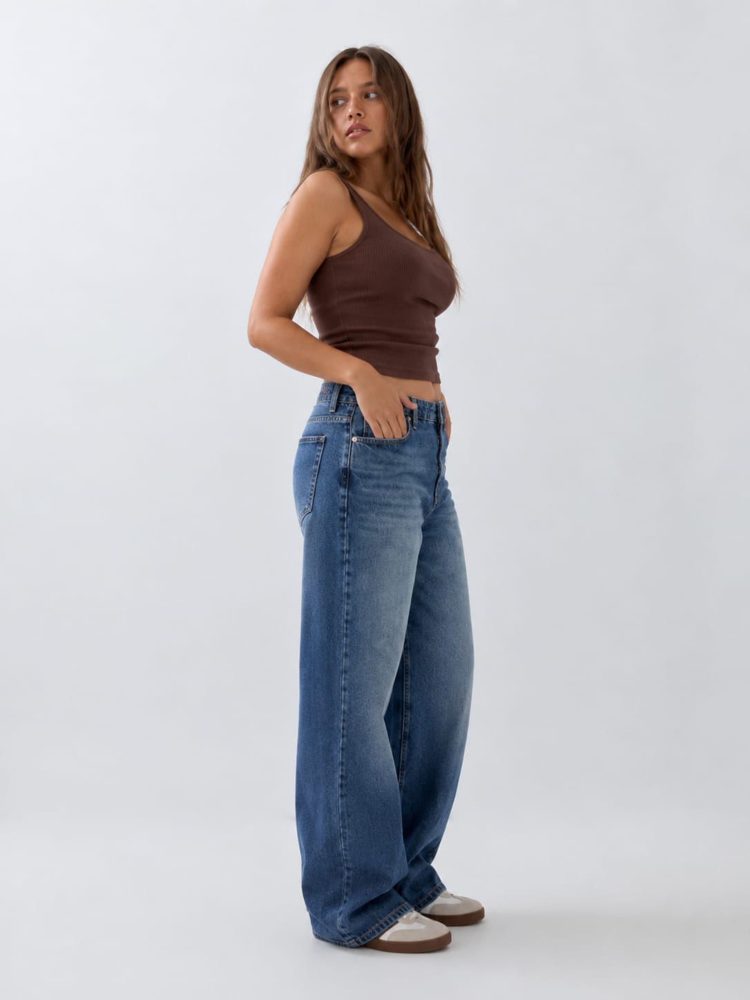 Baggy High-Waist Mid Vintage Blue Jeans