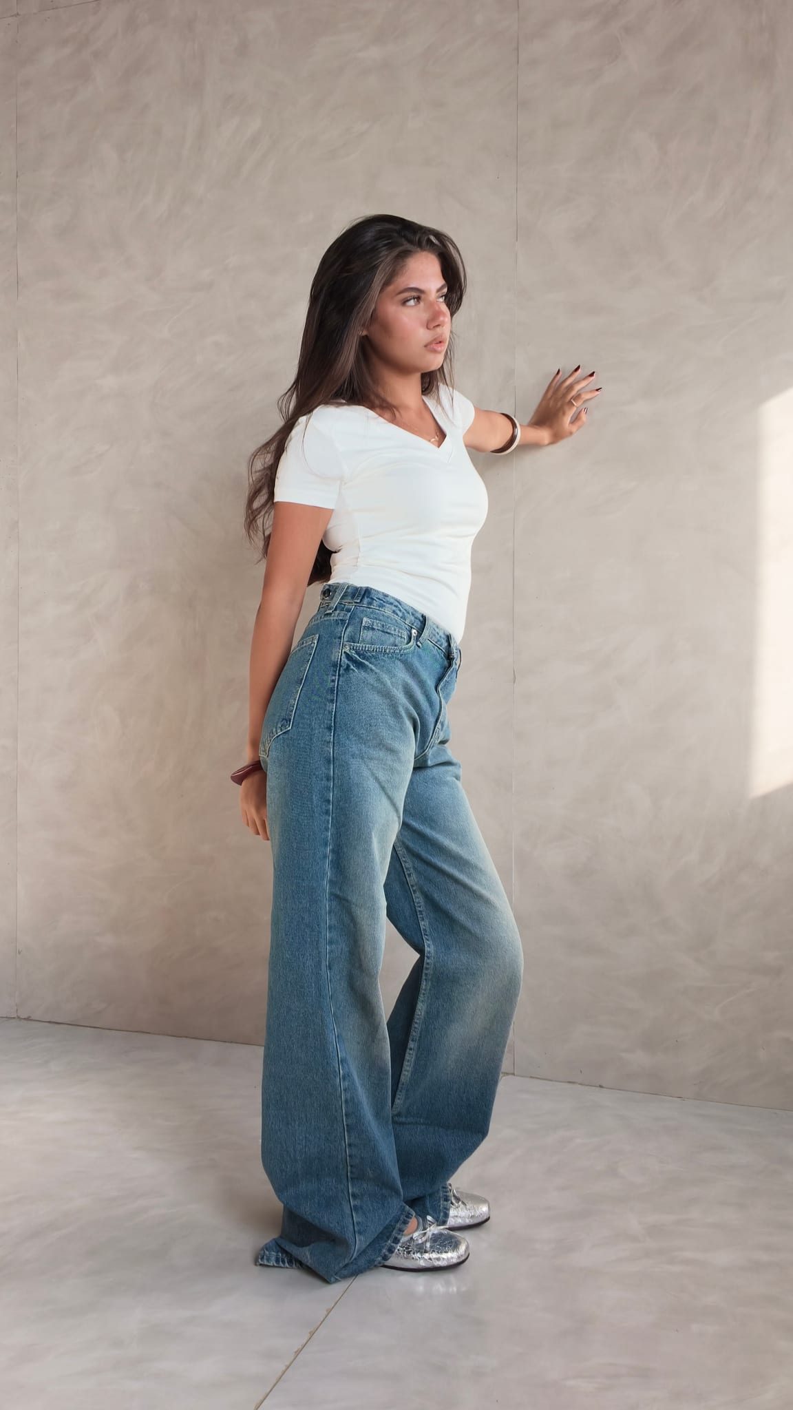 Baggy High-Waist Mid Vintage Blue Jeans Baggy CIZARO - Cizaro Jeans