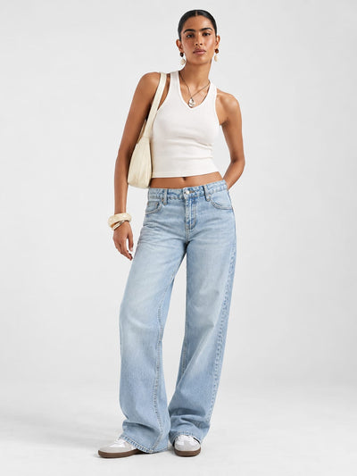 Baggy Low waist Light acid blue jeans Baggy CIZARO - Cizaro Jeans