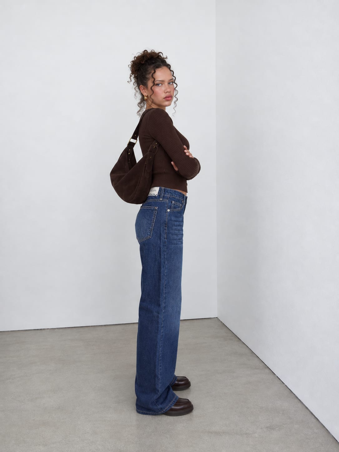 Baggy High-Waist Midnight Navy Blue Jeans