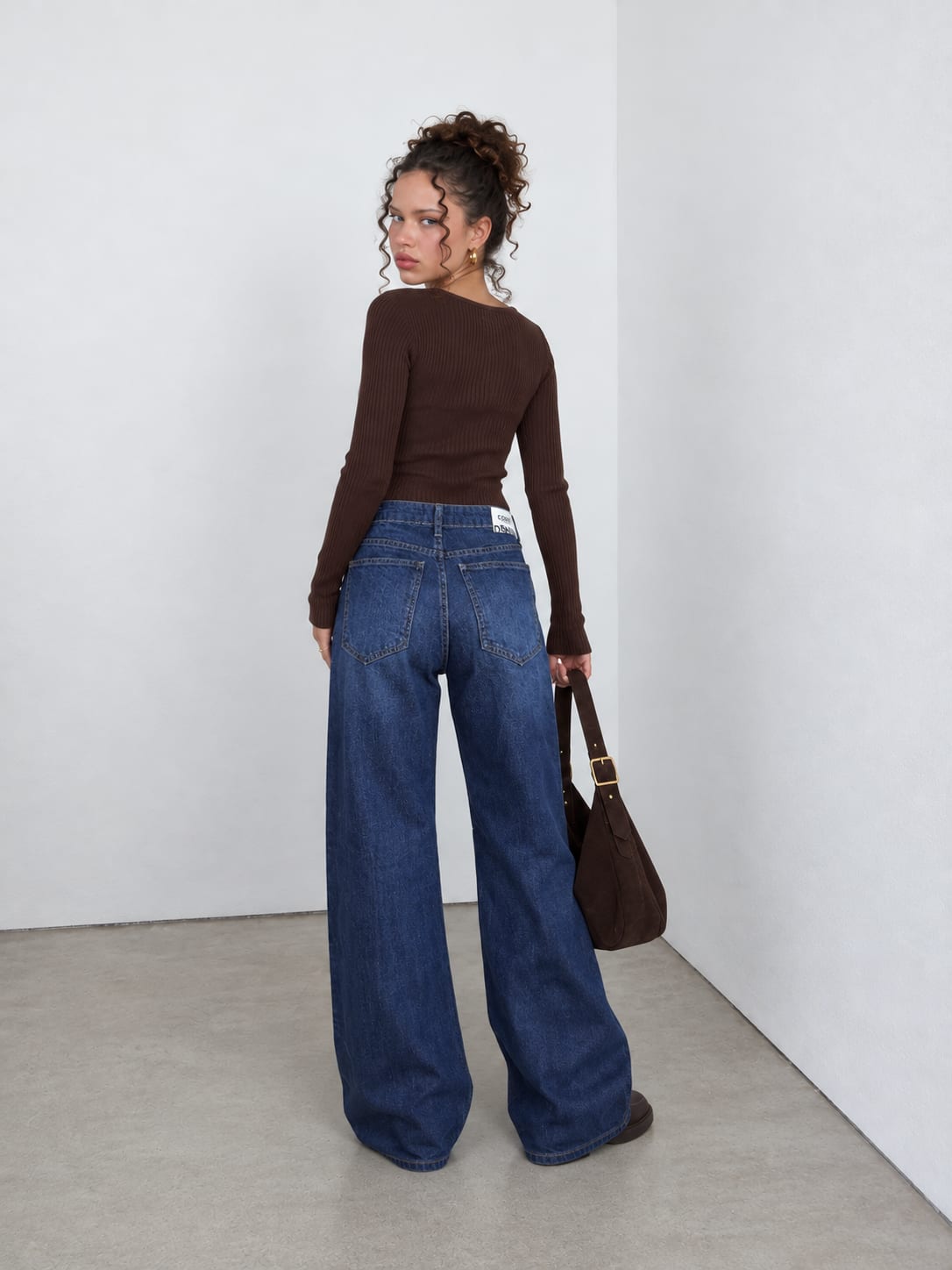 Baggy High-Waist Midnight Navy Blue Jeans