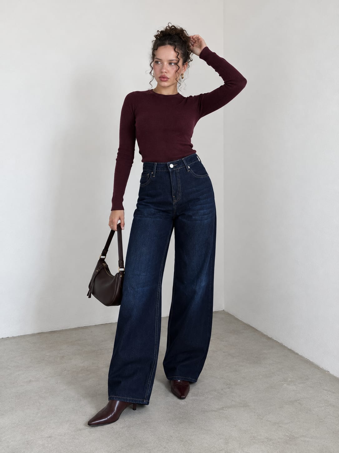 Baggy High-Waist Midnight Indigo Navy Blue Jeans Baggy CIZARO - Cizaro Jeans
