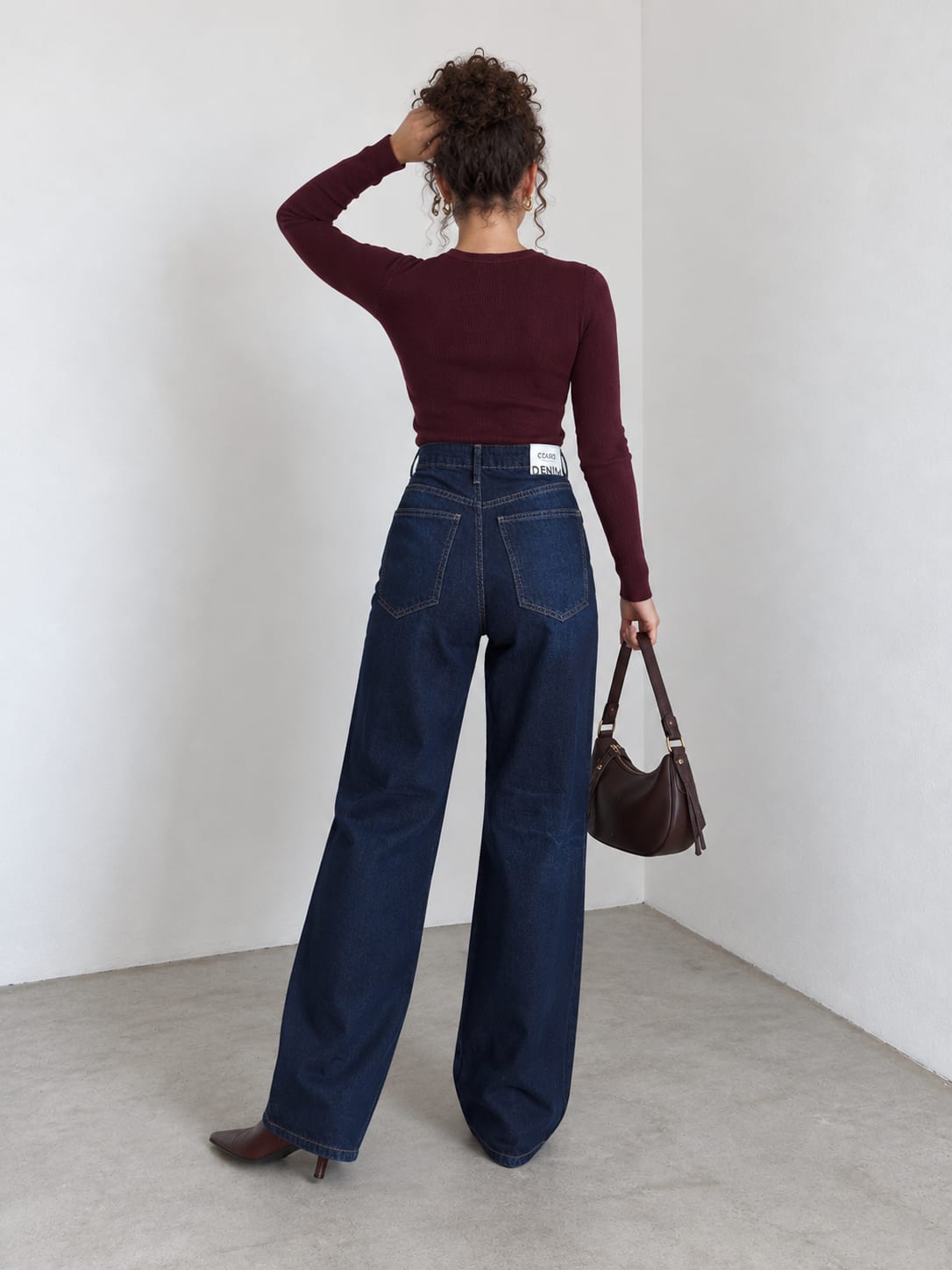 Baggy High-Waist Midnight Indigo Navy Blue Jeans Baggy CIZARO - Cizaro Jeans