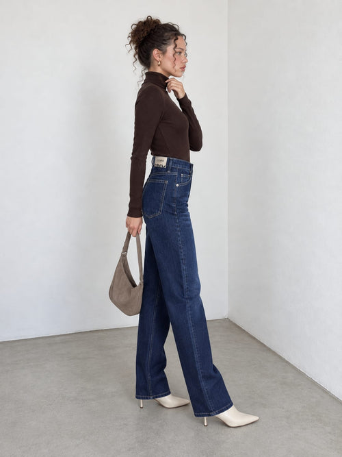 Baggy High-Waist Royal Indigo Navy Blue Jeans